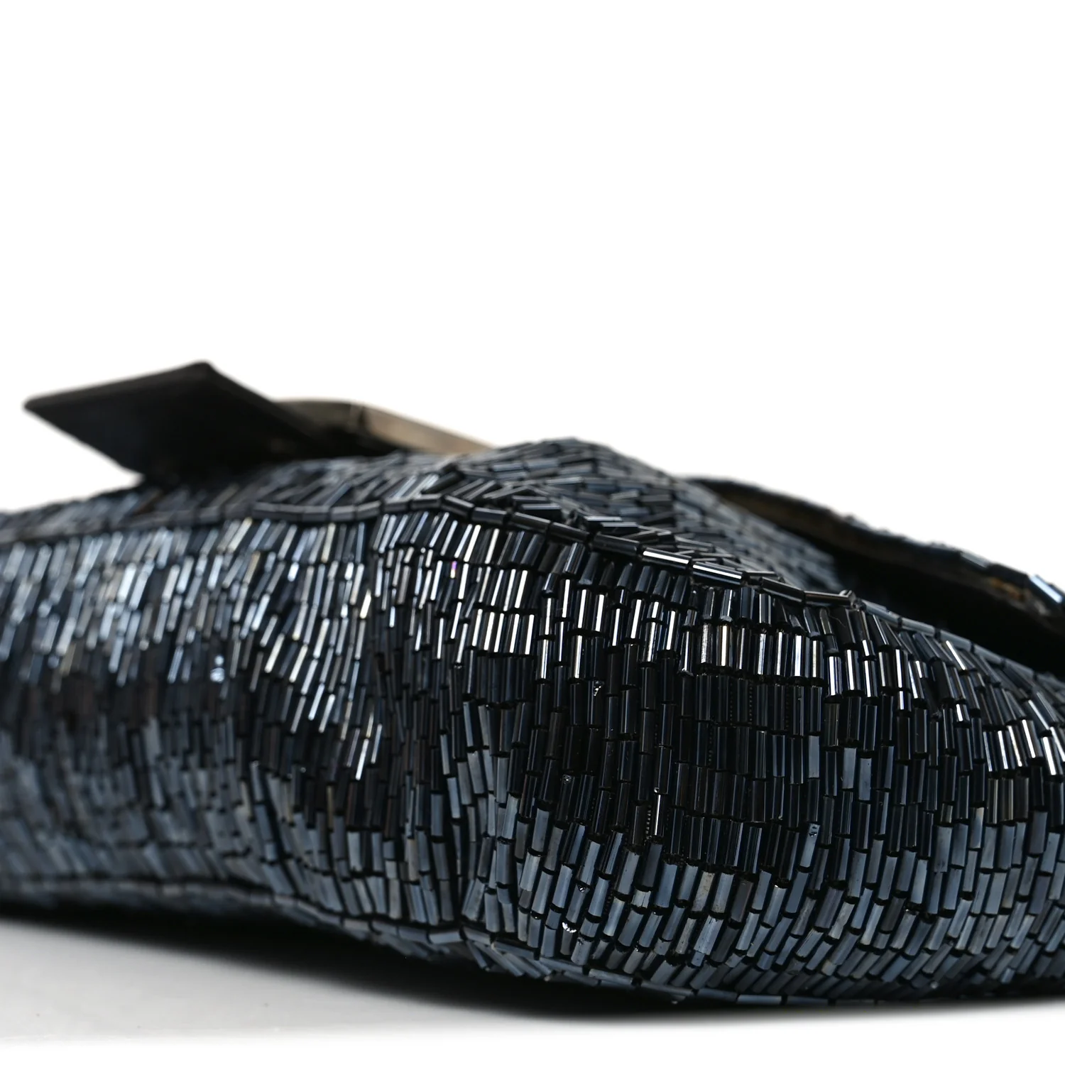 Satin Beaded Baguette Blue Brown - Image 9