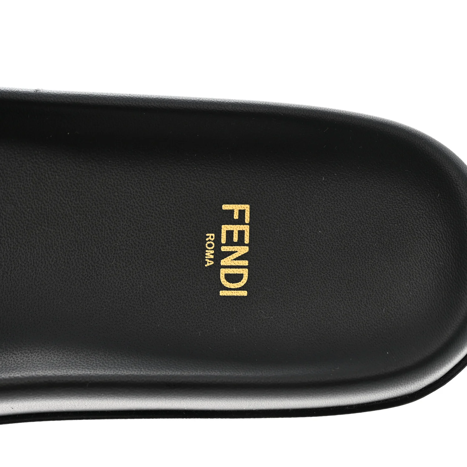 Satin FF Fendi Feel Slide Sandals 38 Tobacco Black - Image 7