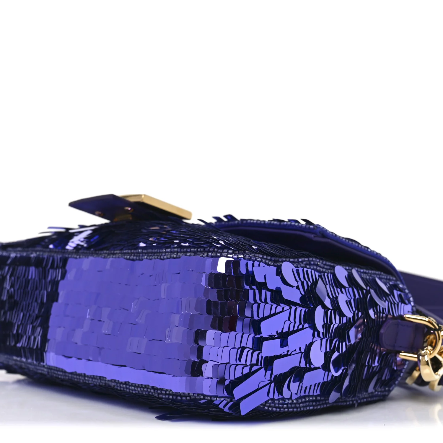 Sequin Paillettes Shiny Nappa Sex and the City Baguette Viola Purple Rain - Image 10