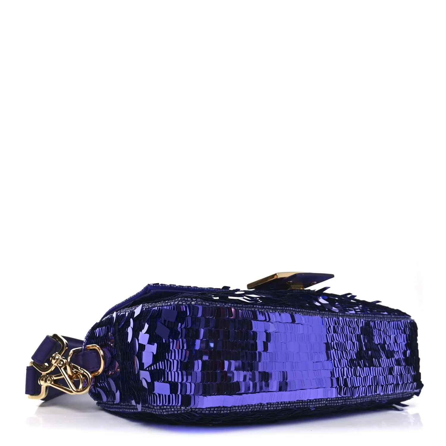 Sequin Paillettes Shiny Nappa Sex and the City Baguette Viola Purple Rain - Image 4