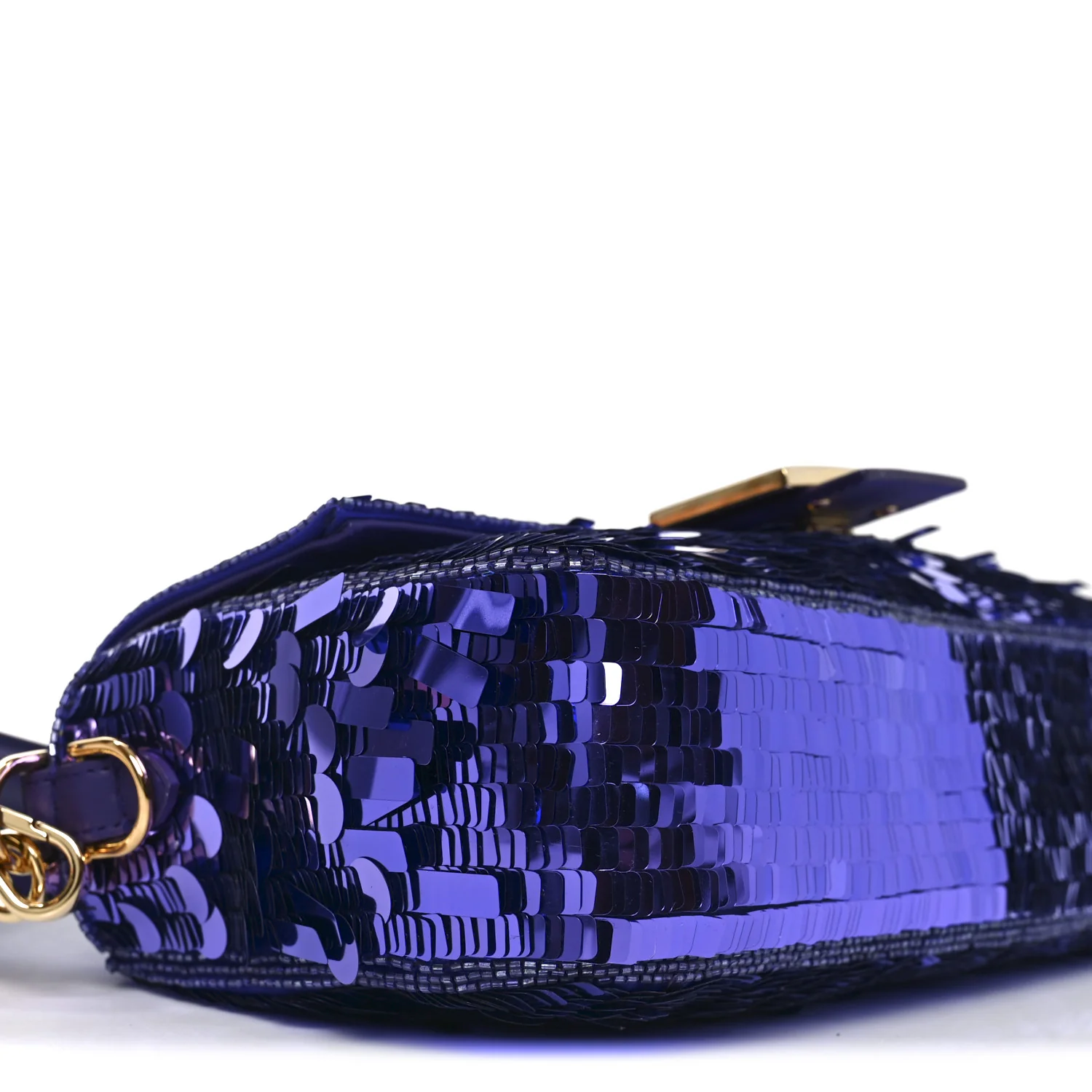 Sequin Paillettes Shiny Nappa Sex and the City Baguette Viola Purple Rain - Image 9