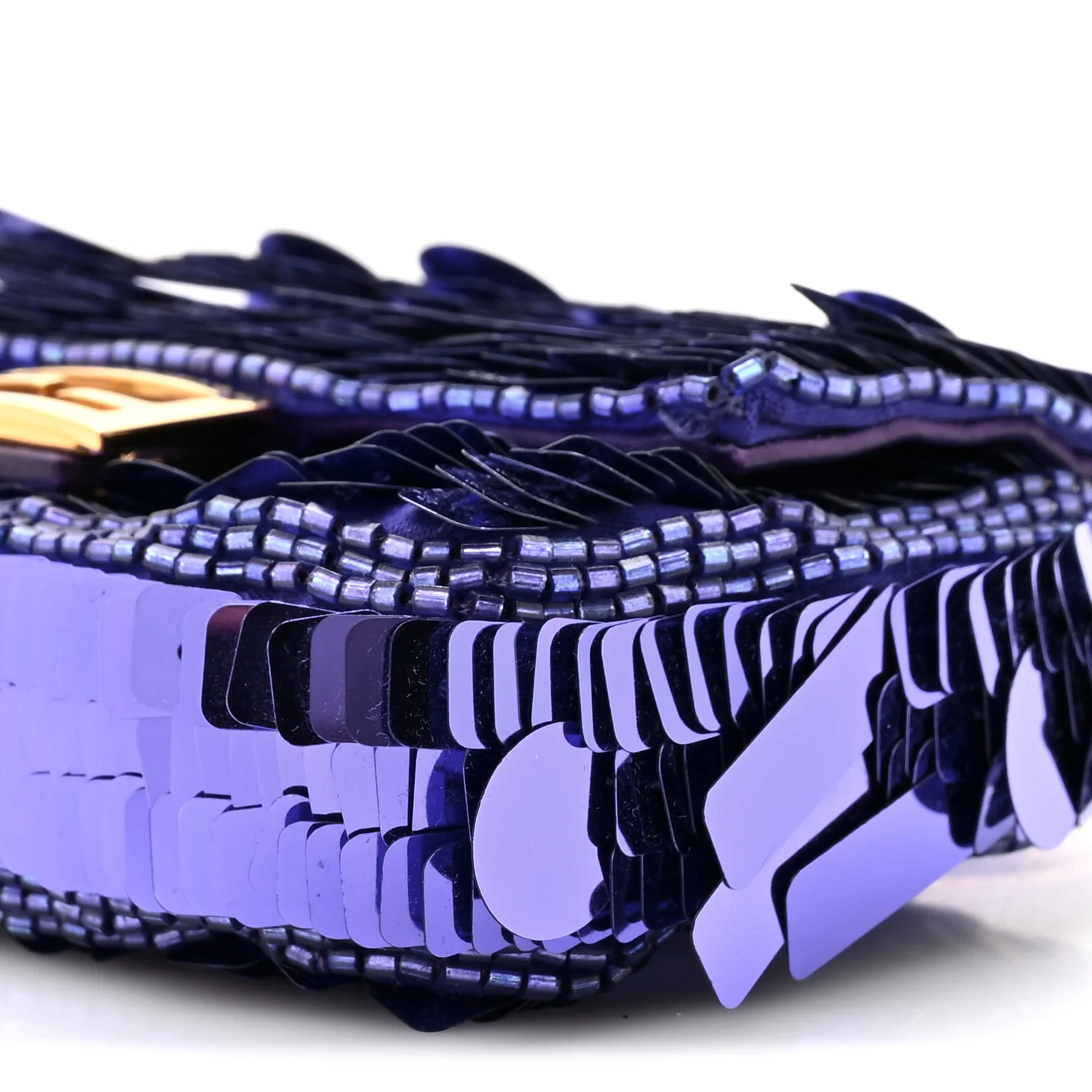 Sequin Paillettes Shiny Nappa Sex and the City Nano Baguette Charm Viola Purple Rain - Image 9