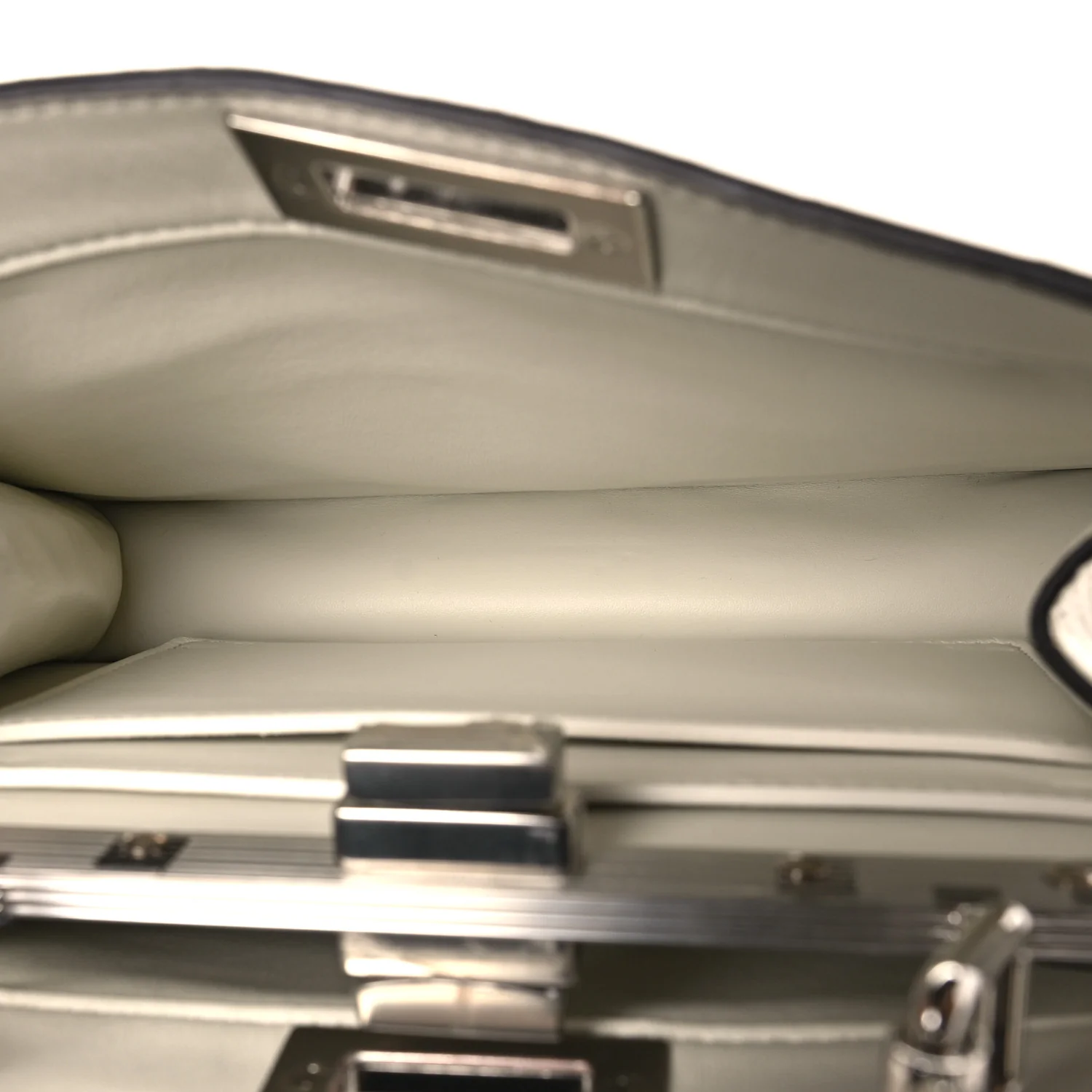 Shiny Crocodile Small Peekaboo I SEE U Satchel White - Image 5