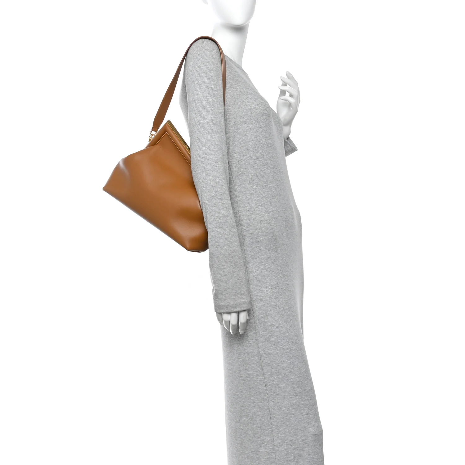 Shiny Nappa Medium Fendi First Caramello - Image 2