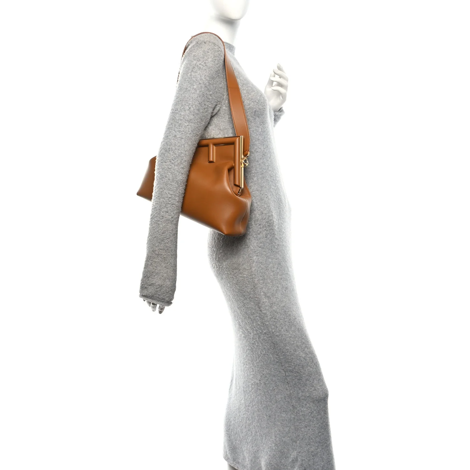 Shiny Nappa Medium Fendi First Caramello - Image 2