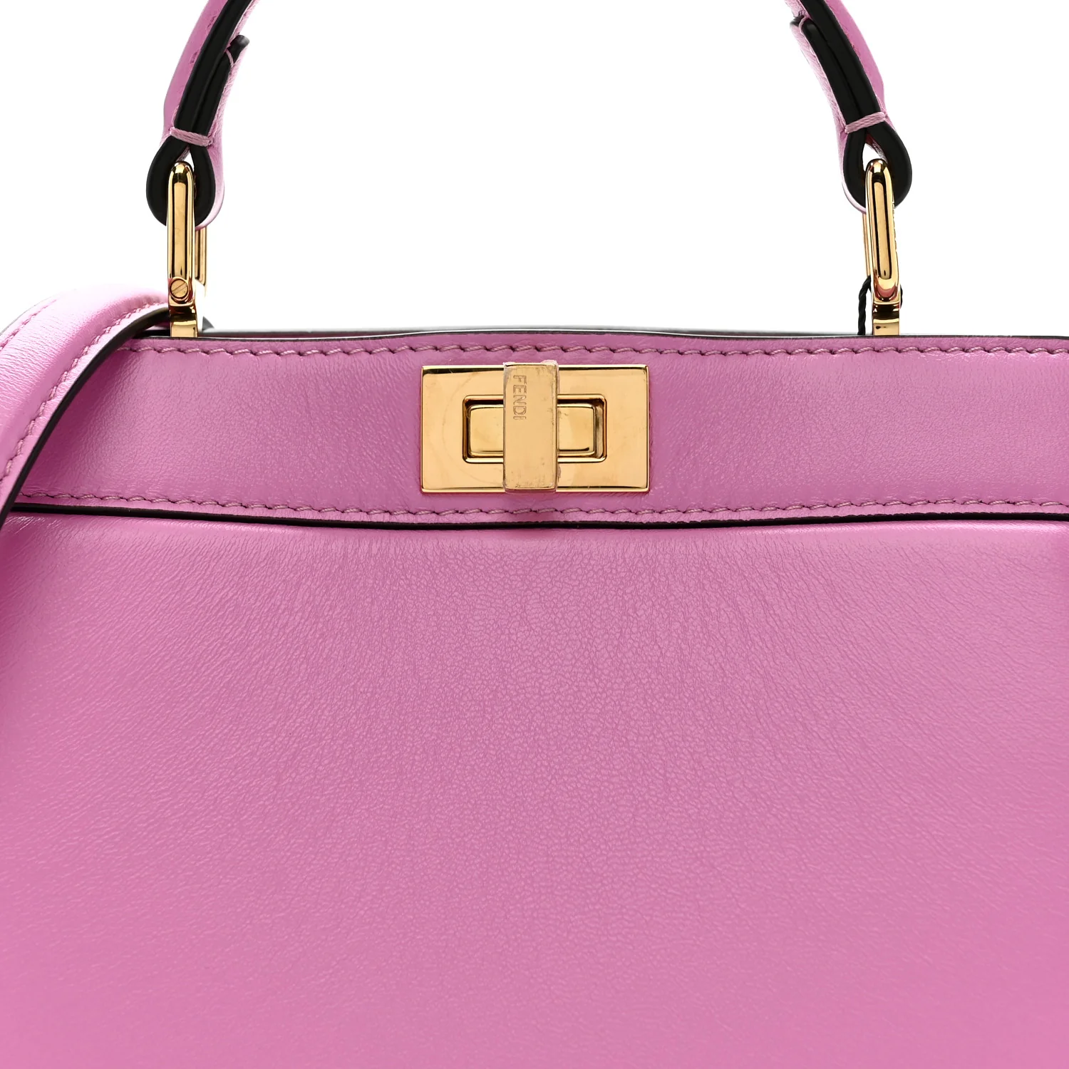 Shiny Nappa Petite Peekaboo I SEE U Satchel Rosa - Image 9