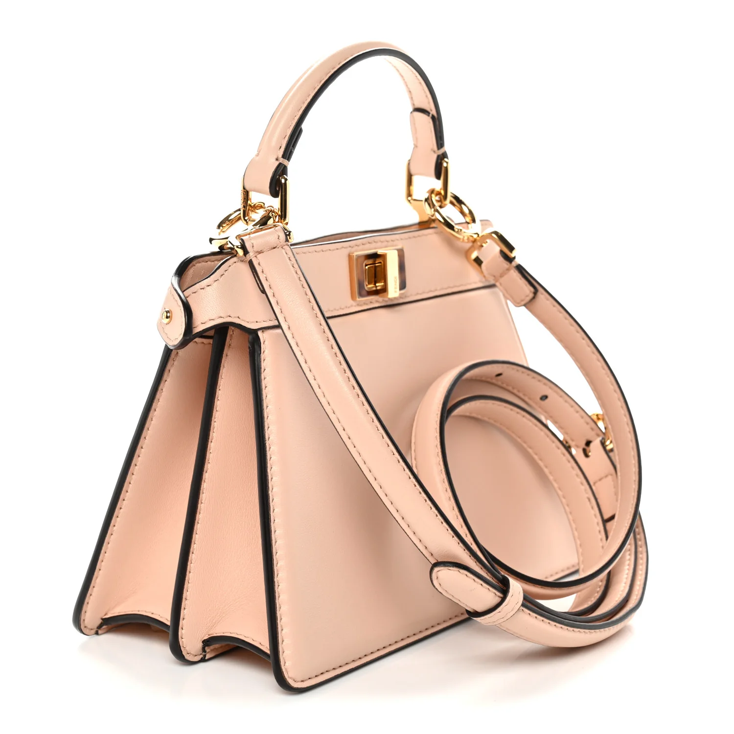 Shiny Nappa Plexiglass Petite Peekaboo I SEE U Satchel Light Rose - Image 3