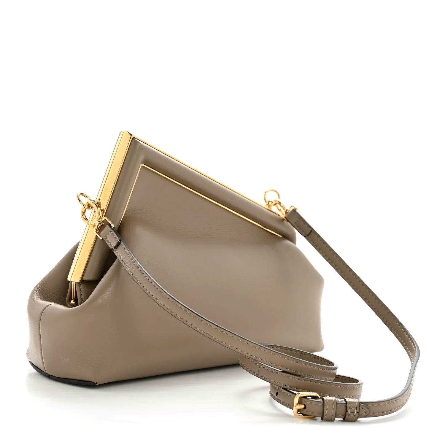 Shiny Nappa Small Fendi First Dove Gray - Image 3
