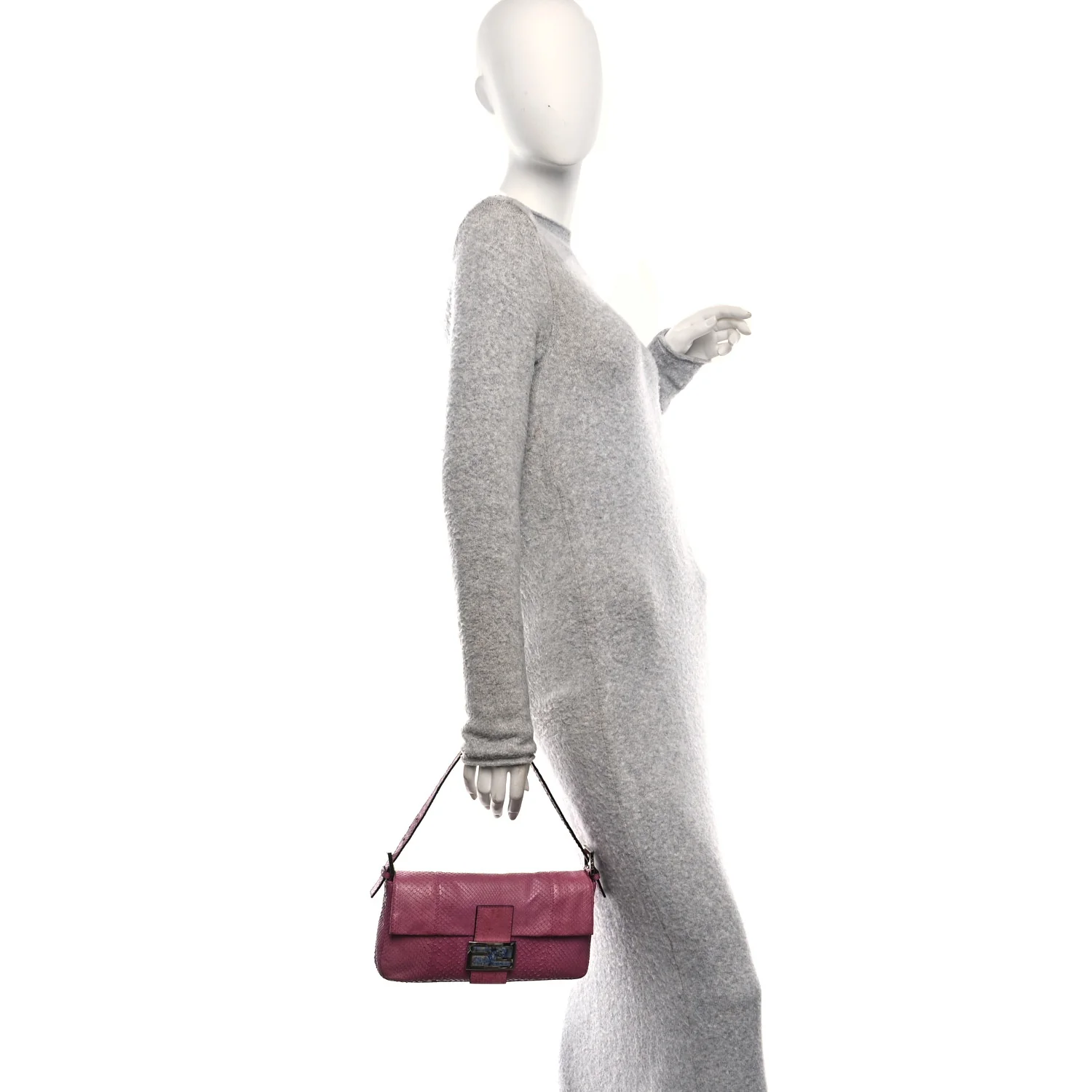 Snakeskin Baguette Pink - Image 2