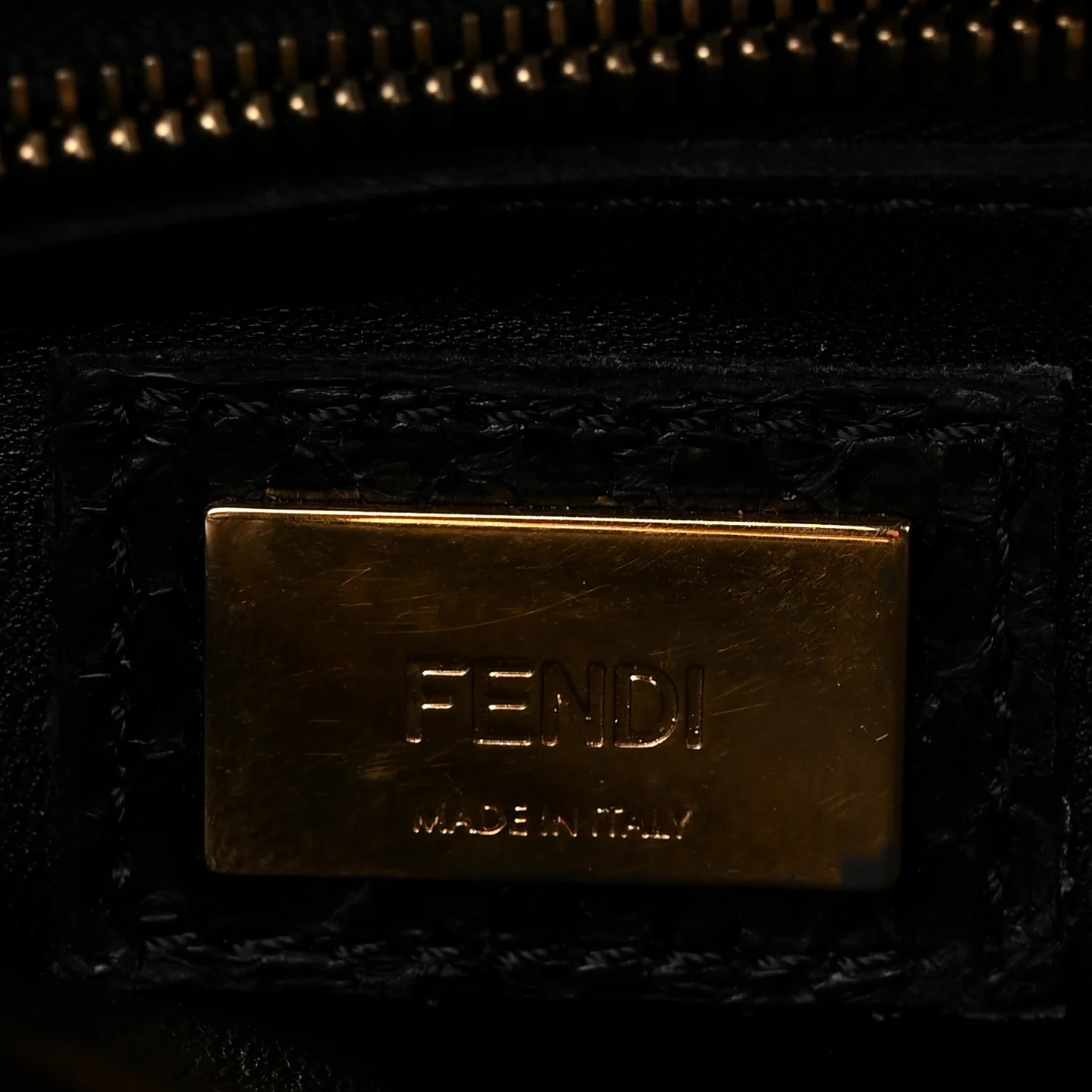 Snakeskin Nappa Mini Peekaboo Iconic Satchel Black - Image 6