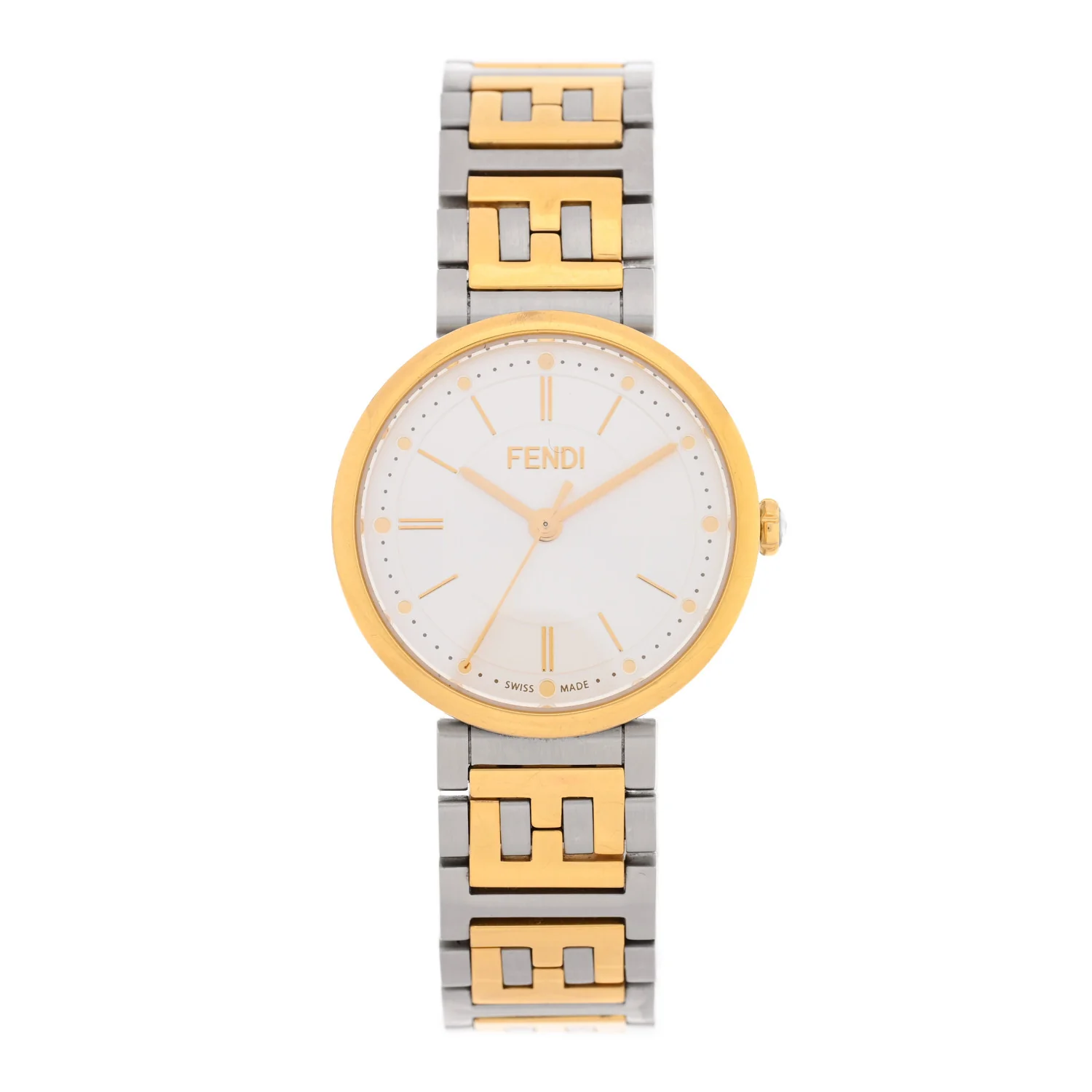 Stainless Steel 29mm Fendi Forever Quartz Watch Silver