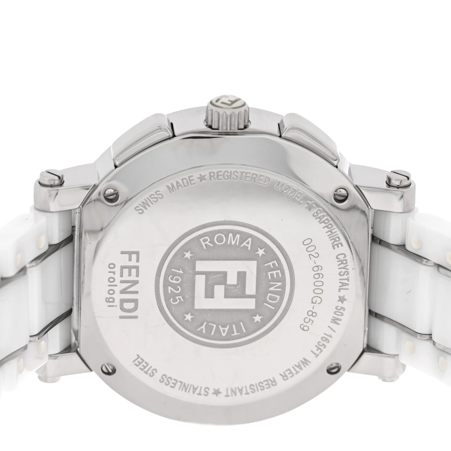 Stainless Steel Ceramic 38mm Chronograph Quartz Watch White - Image 4