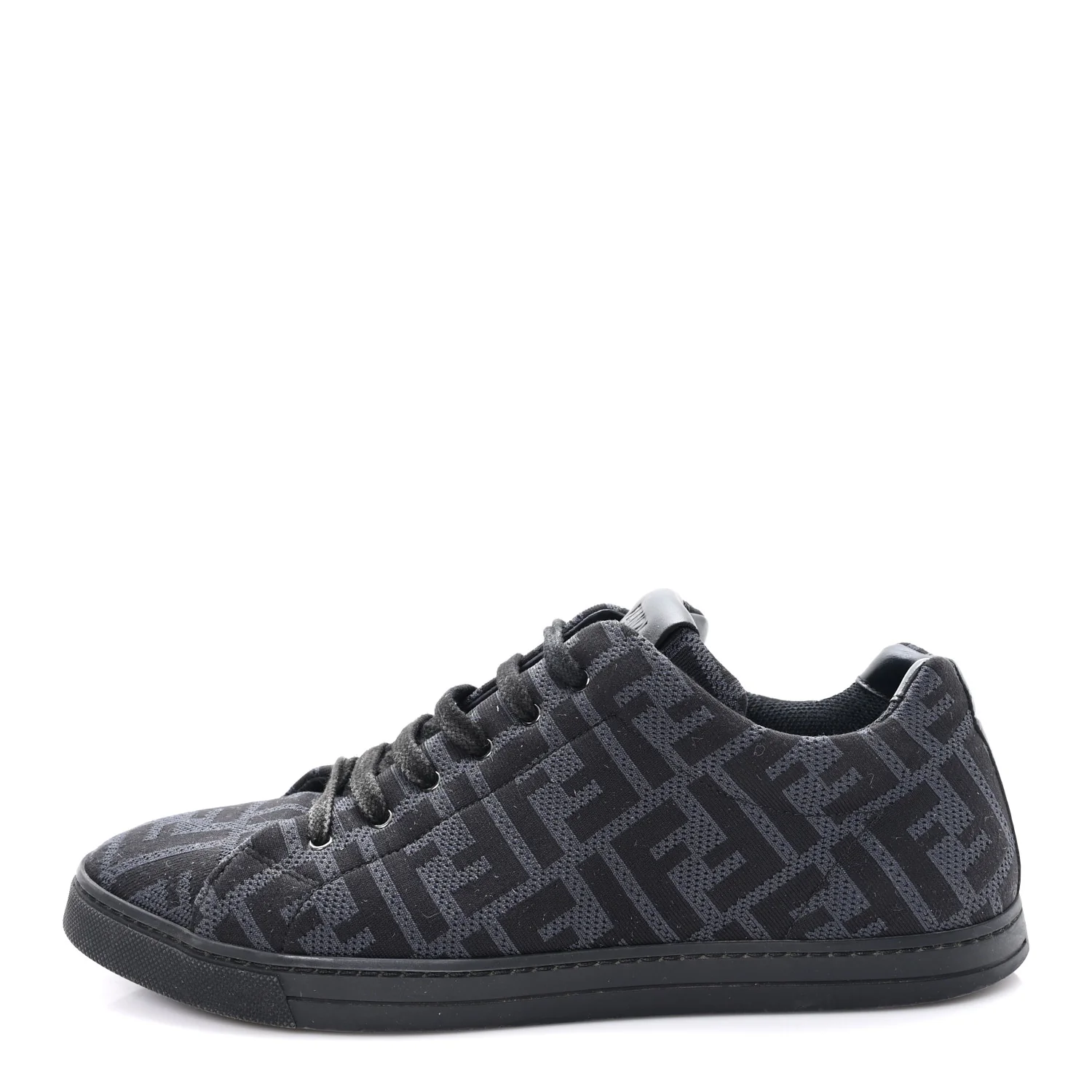 Tech Fabric FF Mens Lace Up Low Top Sneakers 7 Black