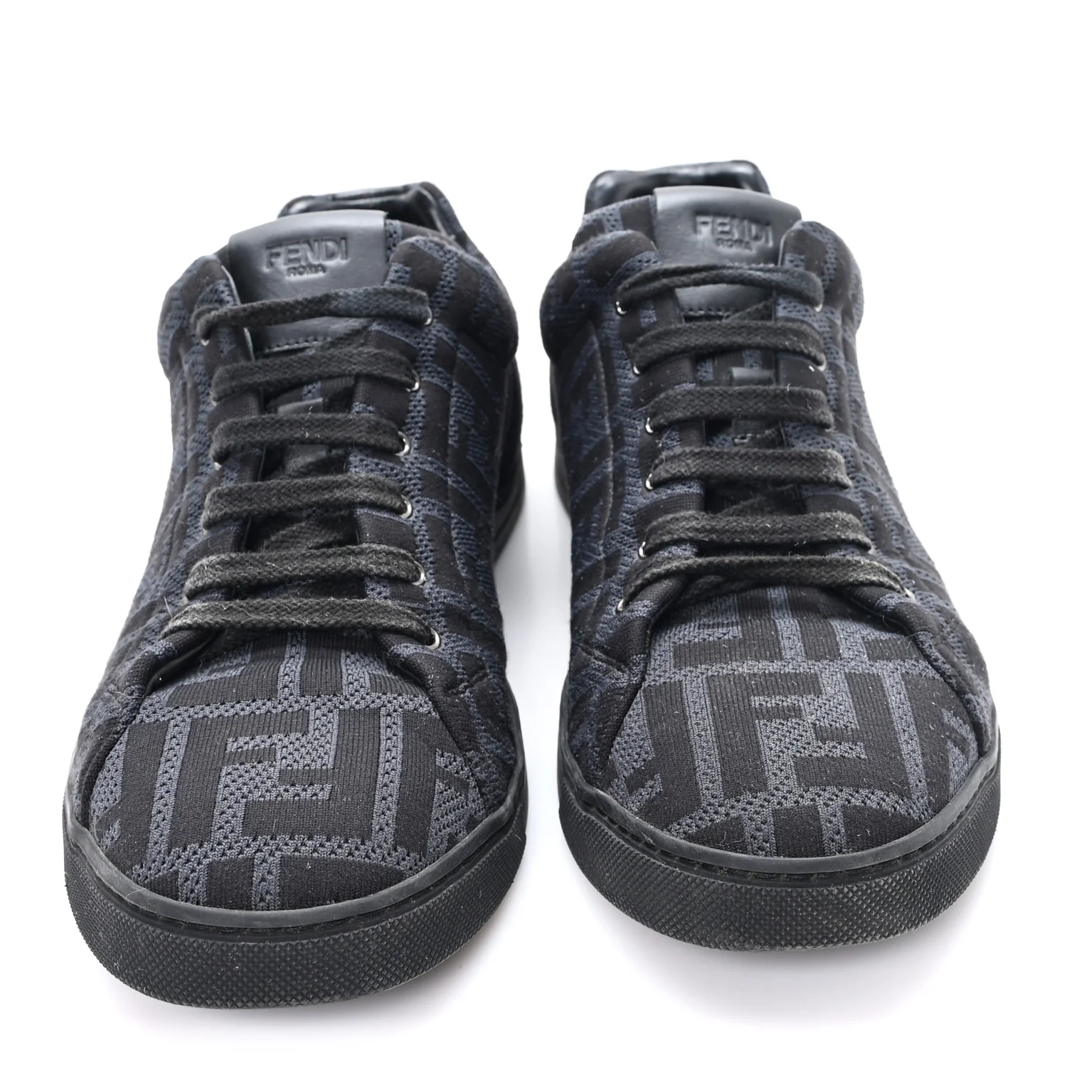 Tech Fabric FF Mens Lace Up Low Top Sneakers 7 Black - Image 3