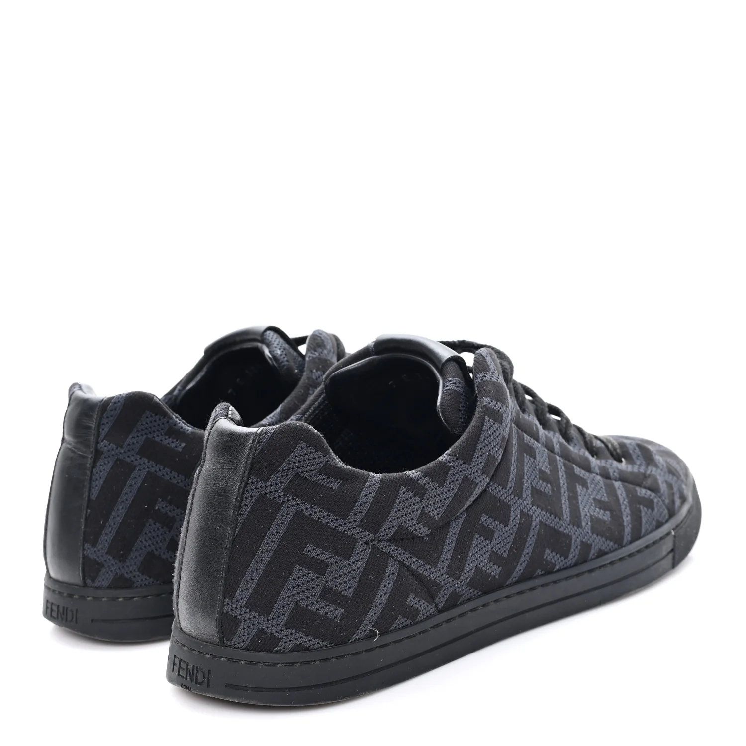 Tech Fabric FF Mens Lace Up Low Top Sneakers 7 Black - Image 5