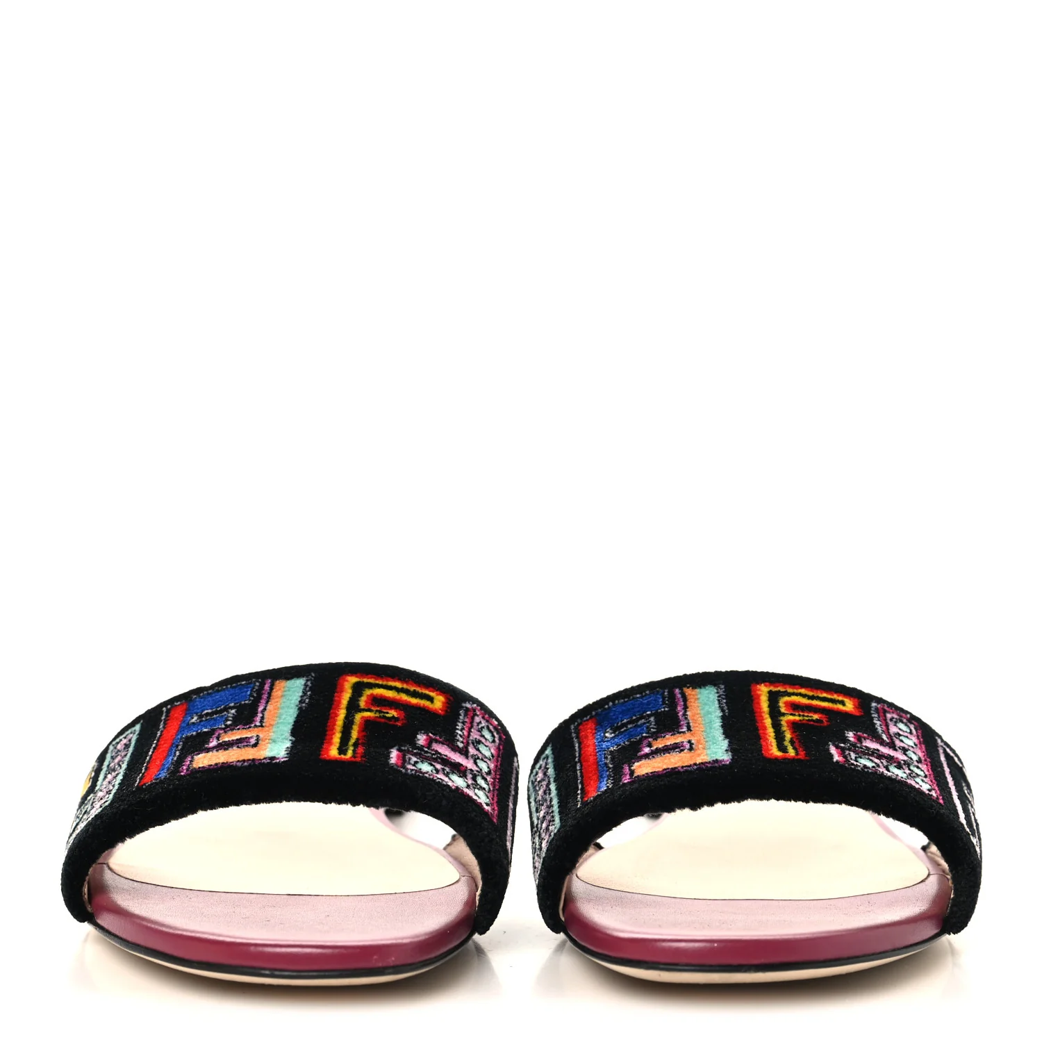Velvet FF Flat Slide Sandals 37.5 Multicolor - Image 3