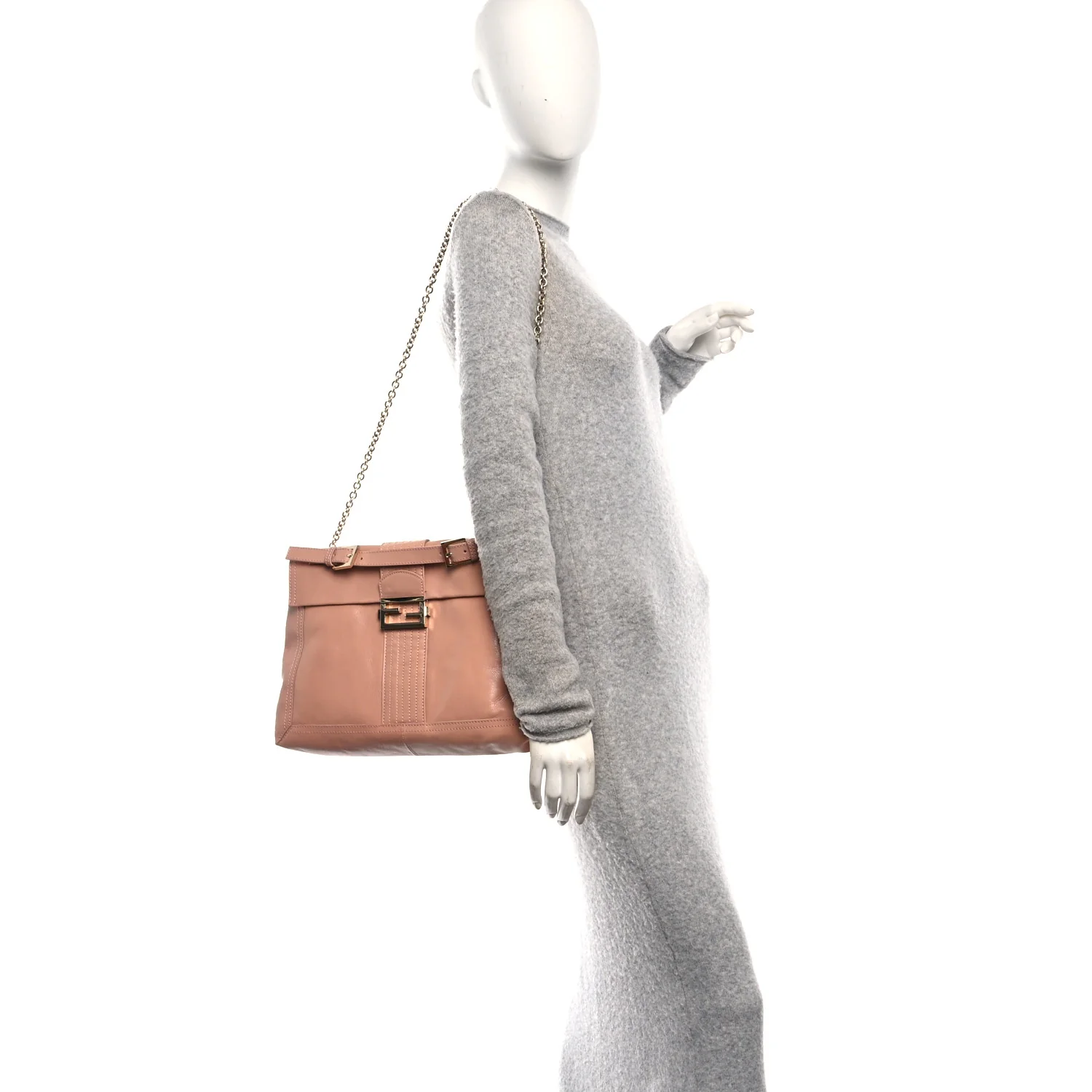 Vitello Acqua Maxi Baguette Shoulder Bag Lilla - Image 2