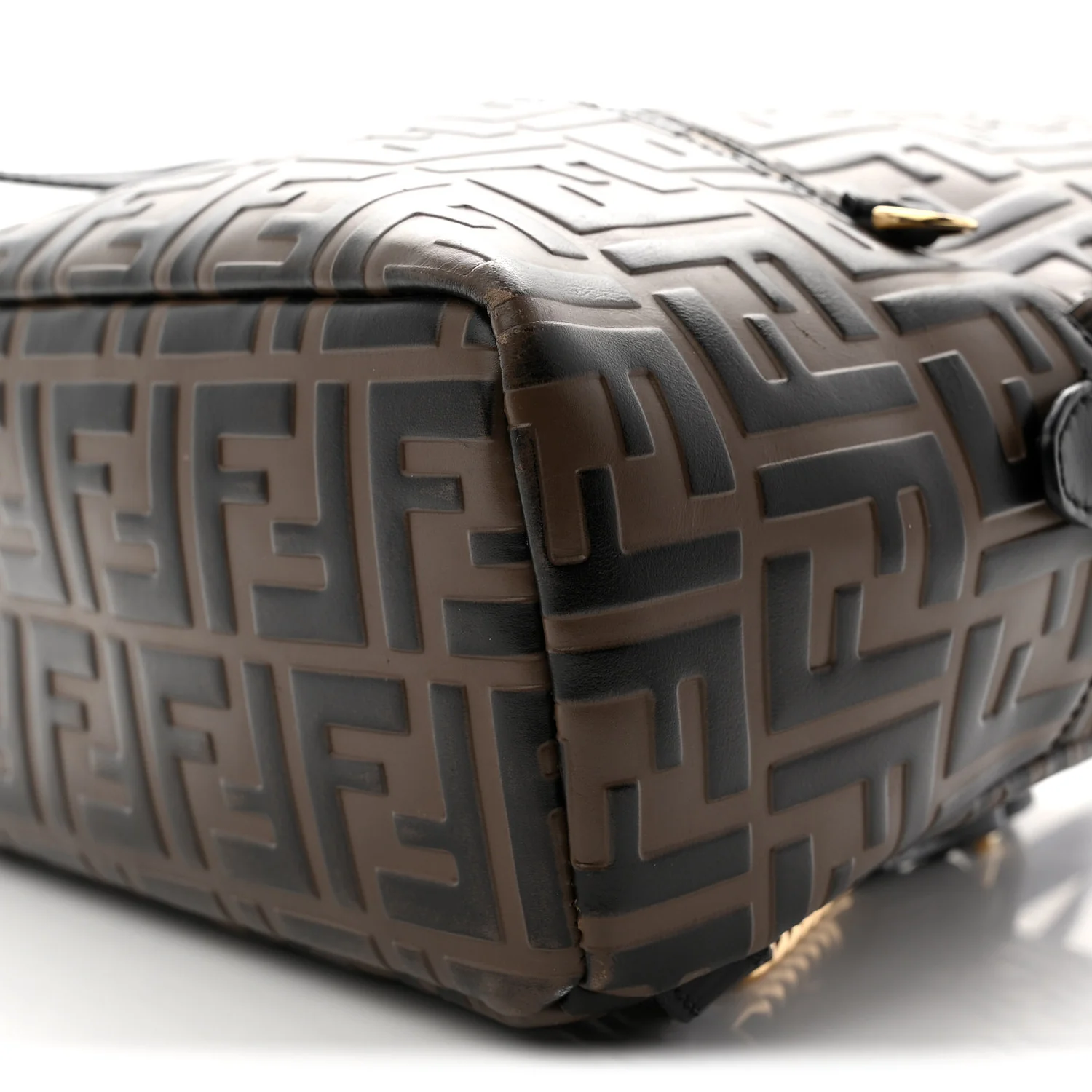 Vitello Bi-Color FF 1974 Embossed Mini Backpack Maya Black - Image 10