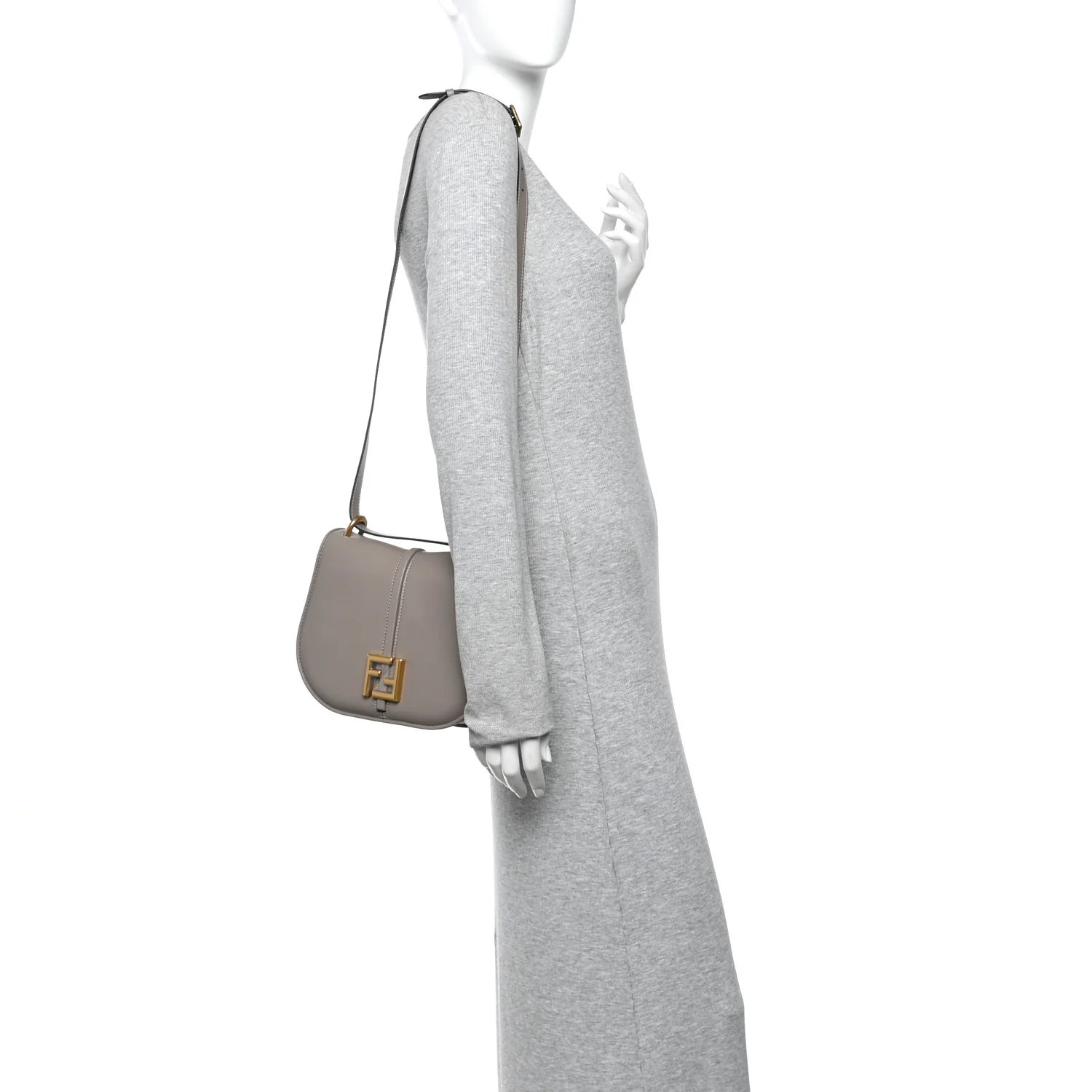 Vitello Brenta Cher Medium Fendi C'Mon Tortora - Image 2