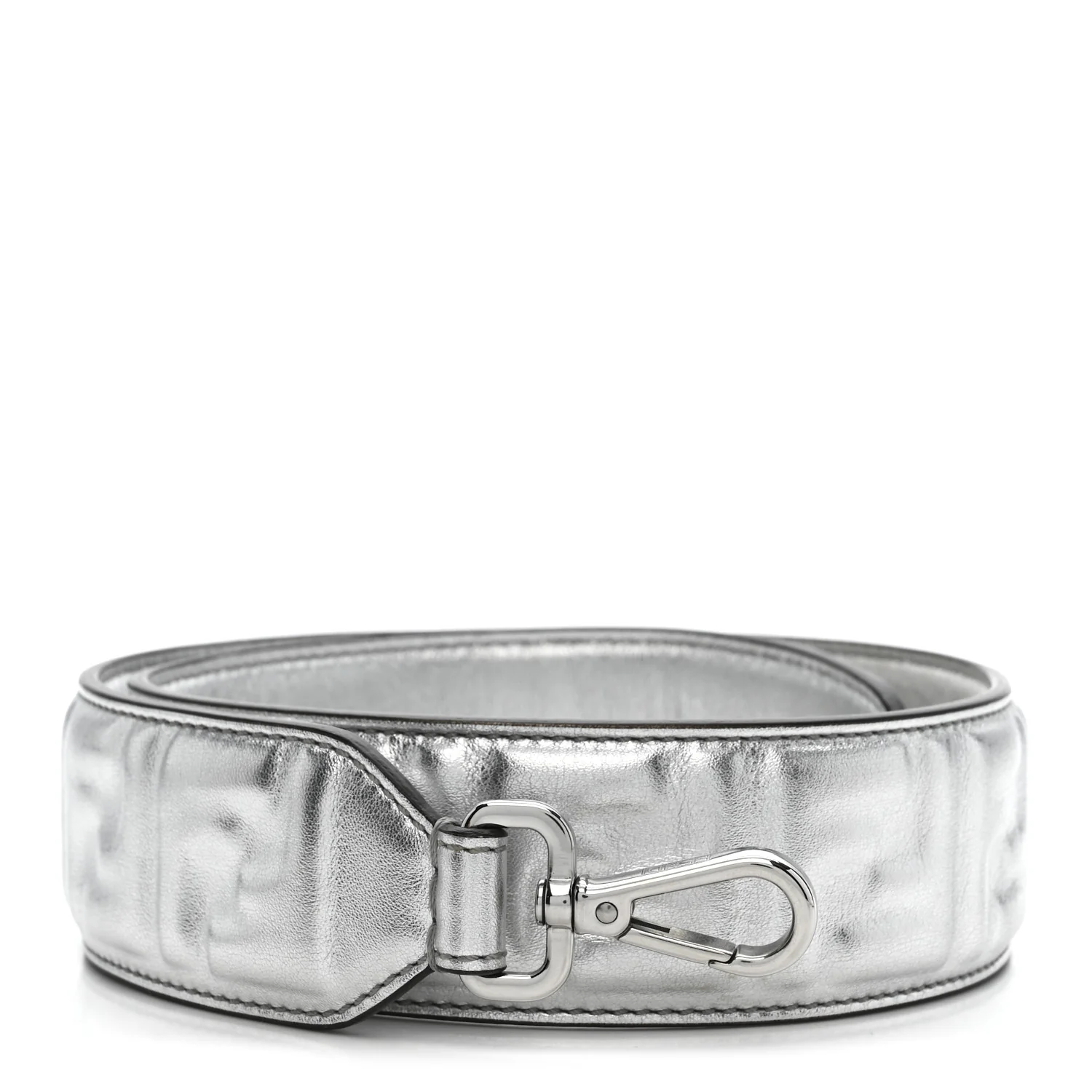 Vitello Catalan Mirror FF 1974 Embossed Strap You Argento