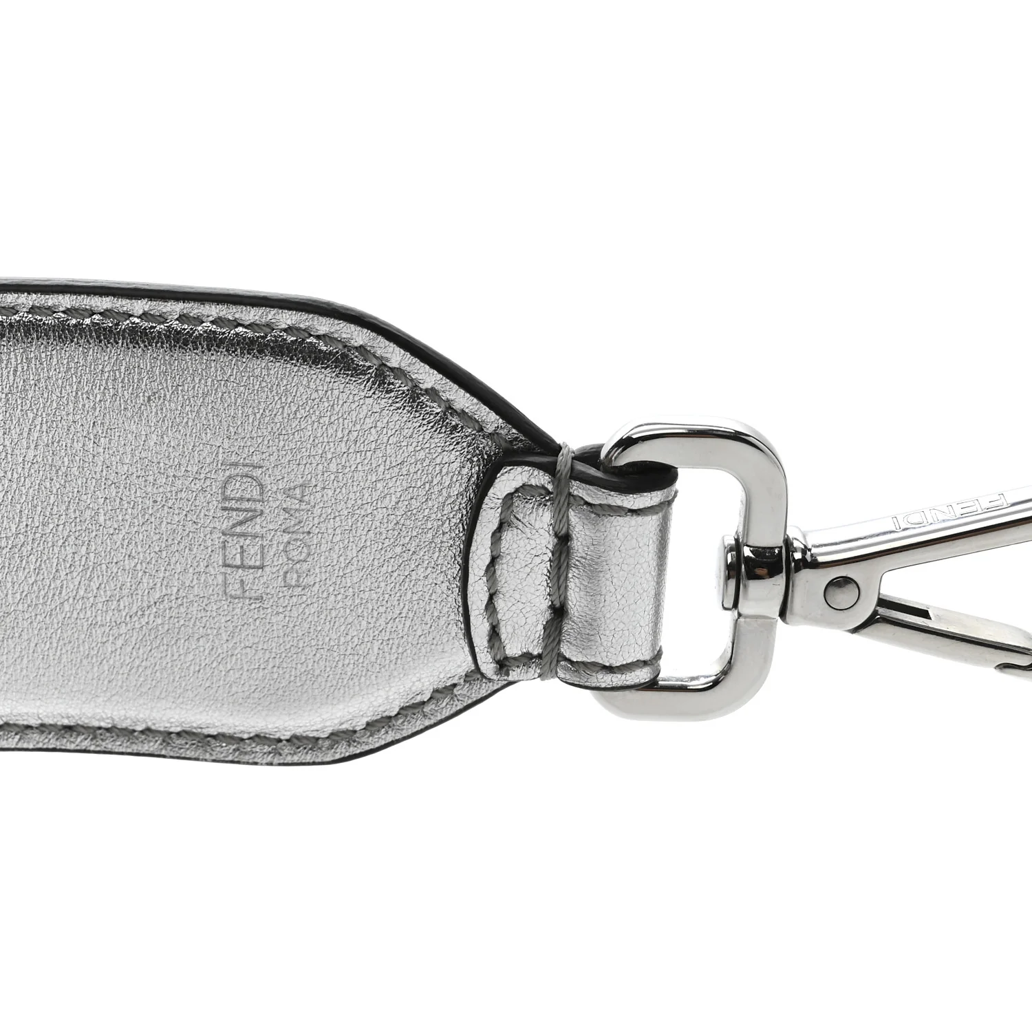 Vitello Catalan Mirror FF 1974 Embossed Strap You Argento - Image 3