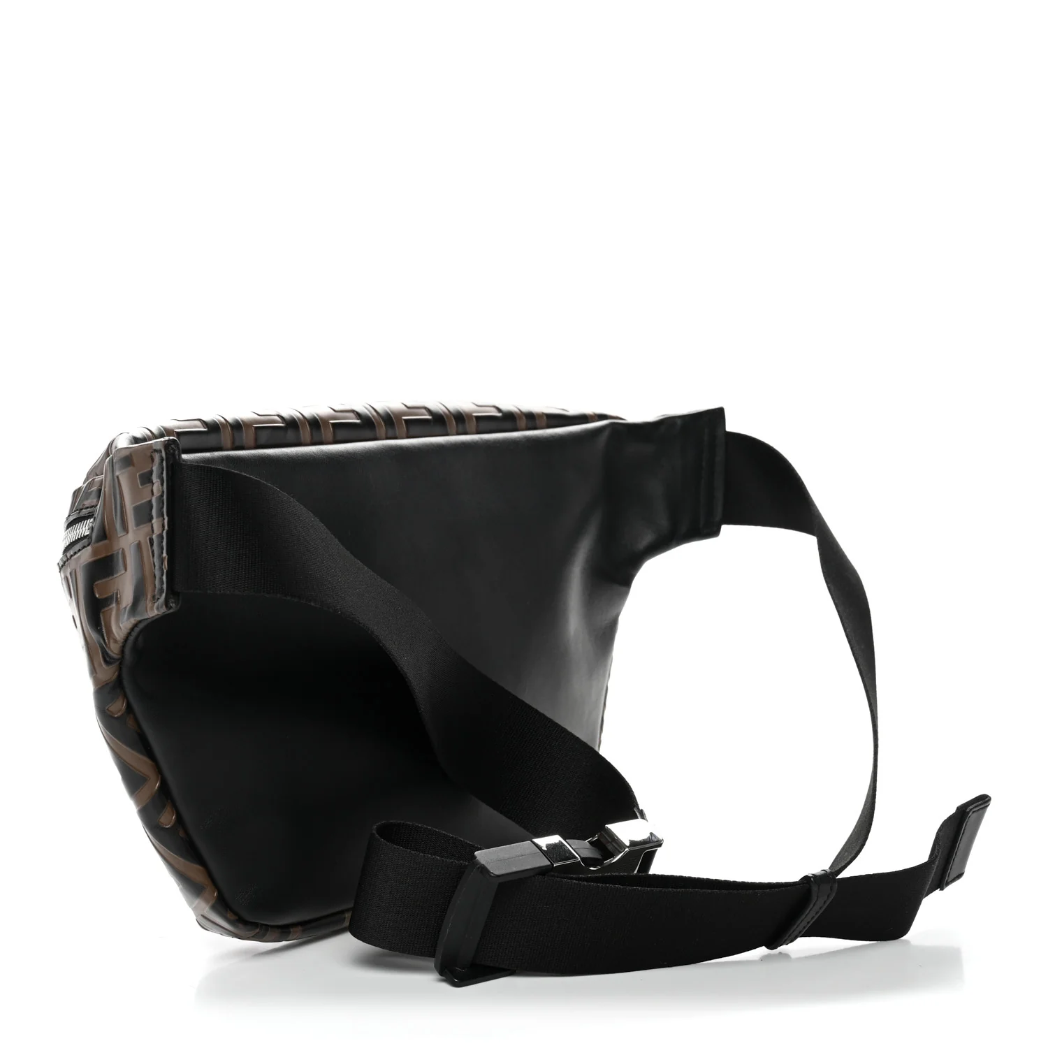 Vitello Century Bi-Color FF 1974 Embossed Belt Bag Maya Black - Image 3
