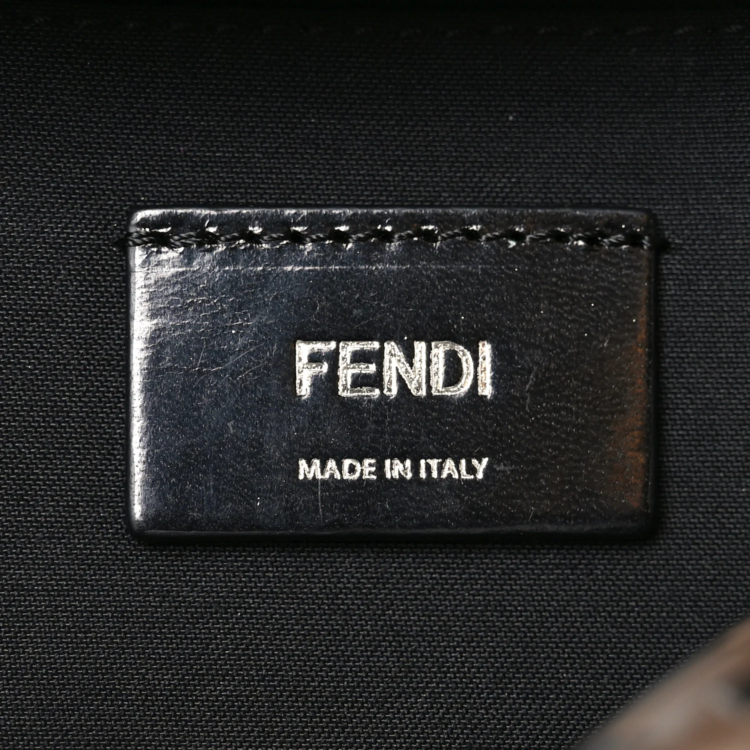 Vitello Century Bi-Color FF 1974 Embossed Belt Bag Maya Black - Image 6