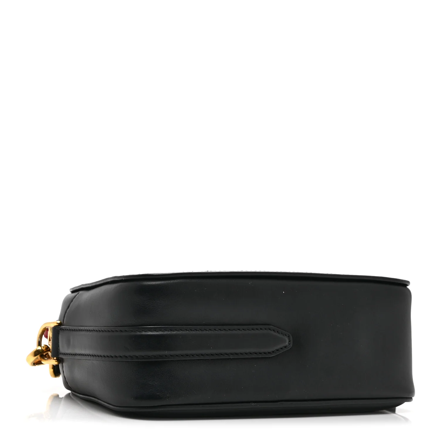 Vitello Century F is Fendi Bi-Color FF 1974 Embossed Camera Case Maya Black - Image 4