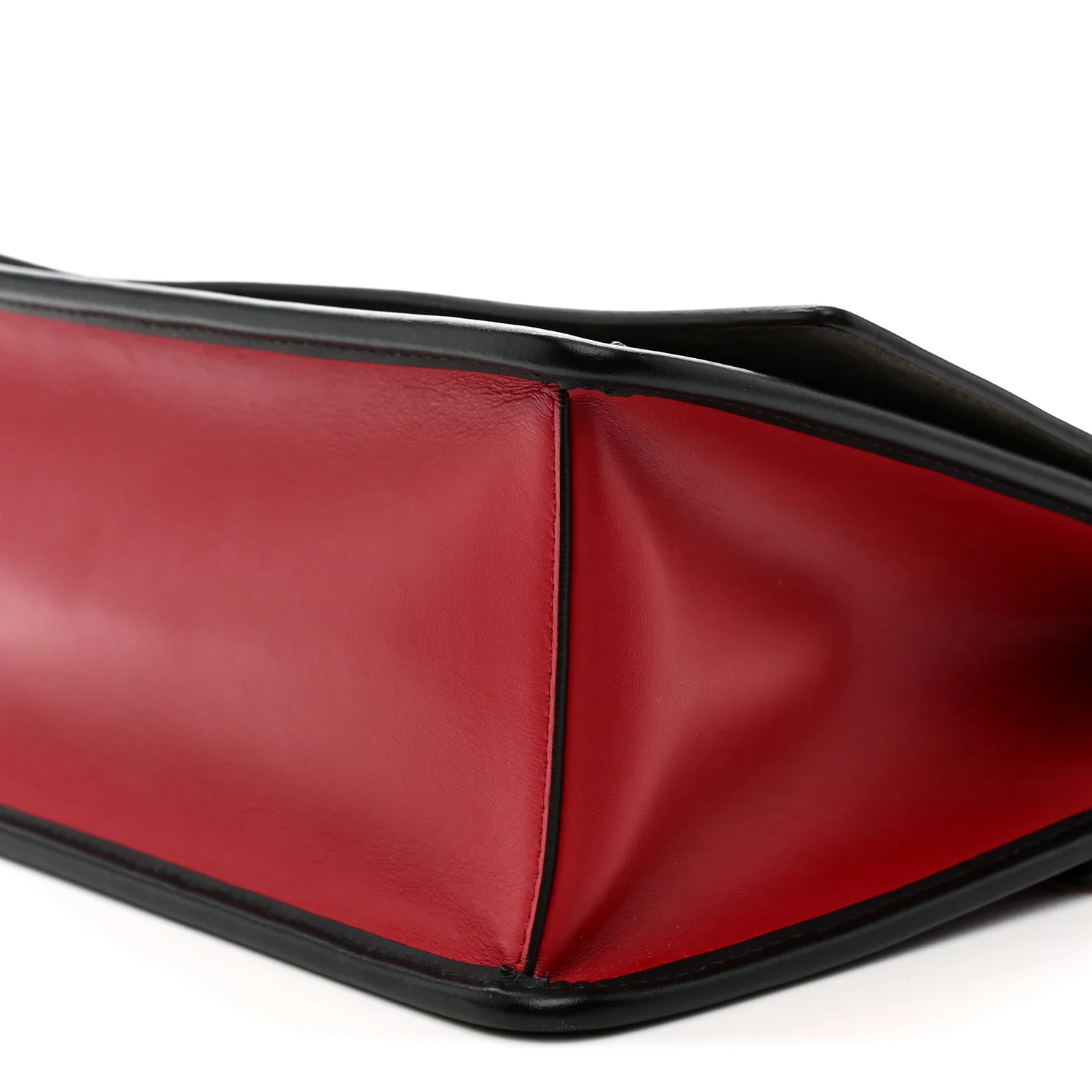 Vitello Century F is Fendi Bi-Color FF 1974 Embossed Kan I Shoulder Bag Fragola Maya Black - Image 11