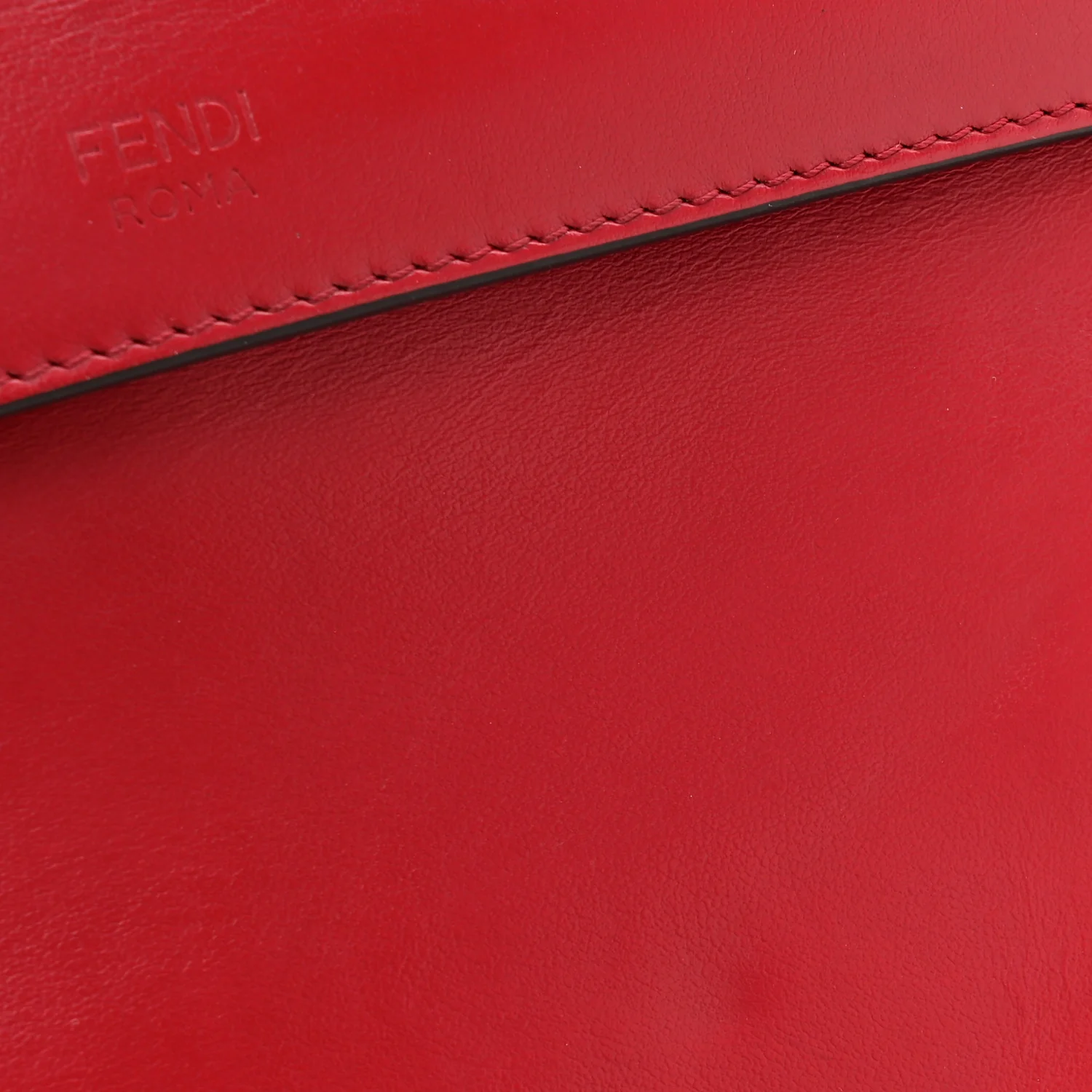 Vitello Century F is Fendi Bi-Color FF 1974 Embossed Small Kan I Shoulder Bag Fragola Maya Black - Image 13