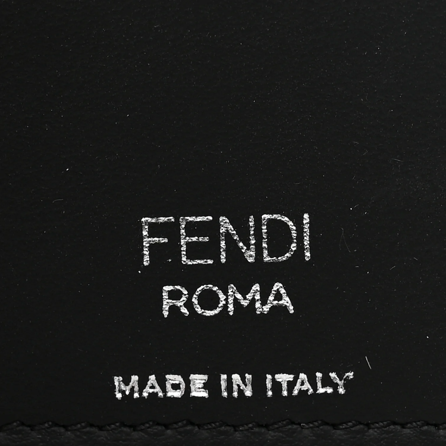 Vitello Century Matte Glazed Fabric FF Card Holder Tobacco Black - Image 5