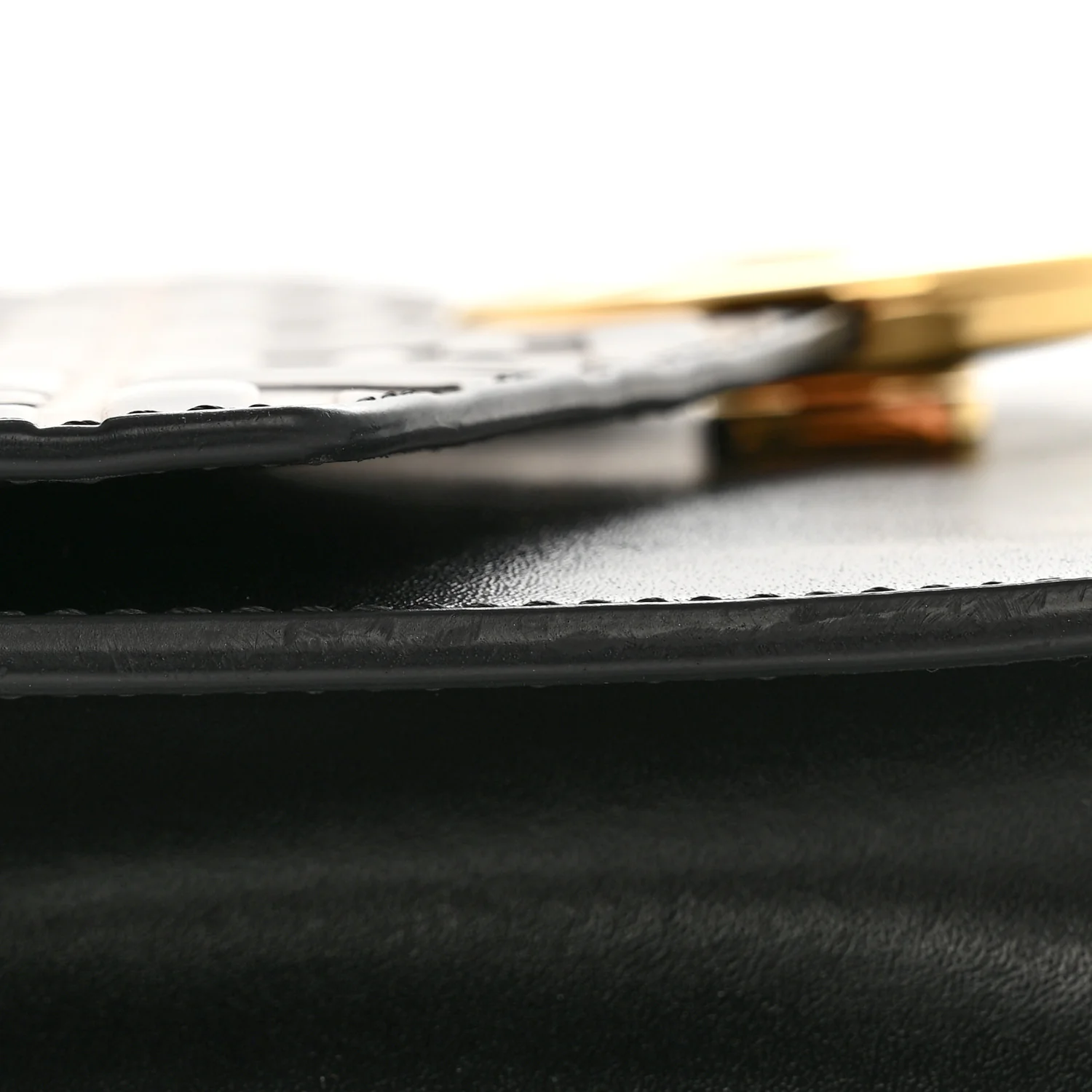 Vitello Cruise F is Fendi Bi-Color FF 1974 Embossed Medium Envelope Wallet On Chain Black Maya - Image 15