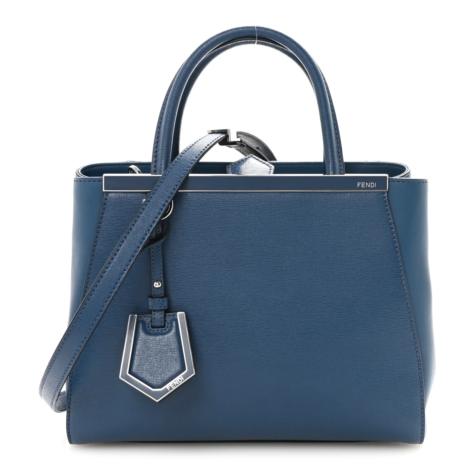 Vitello Elite Petite 2Jours Tote Blue Cobalto