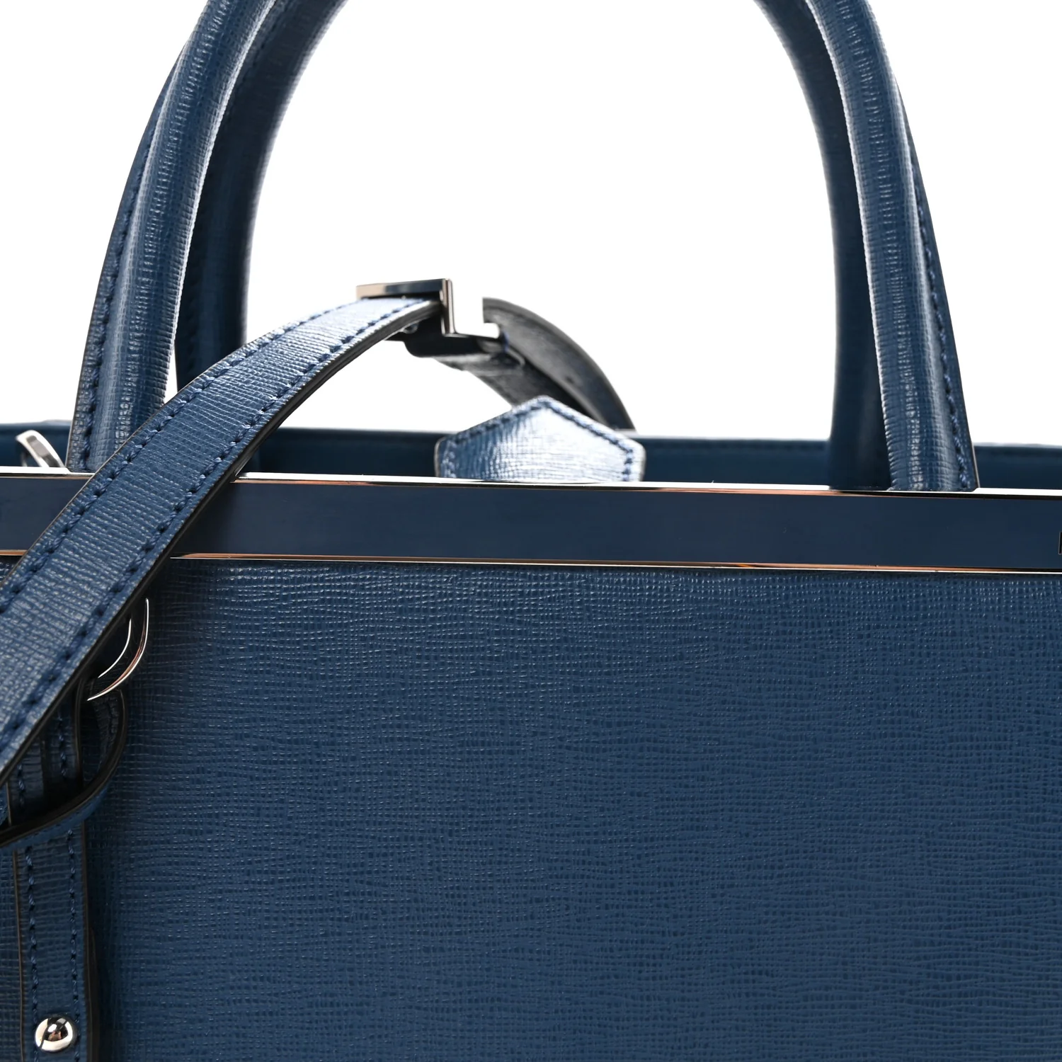 Vitello Elite Petite 2Jours Tote Blue Cobalto - Image 8