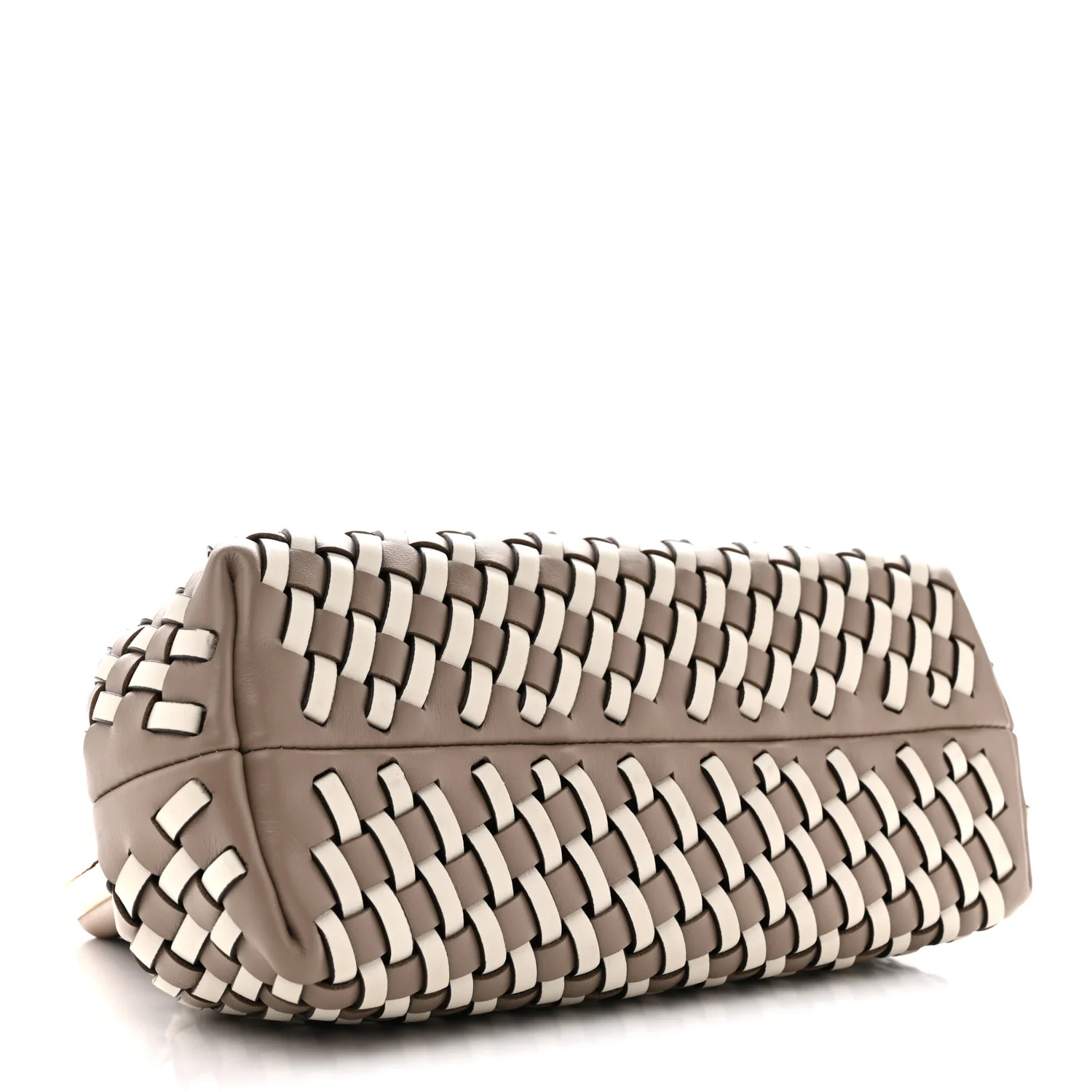 Vitello Grace Intreccio Small Fendi First Tortora White Rice - Image 4