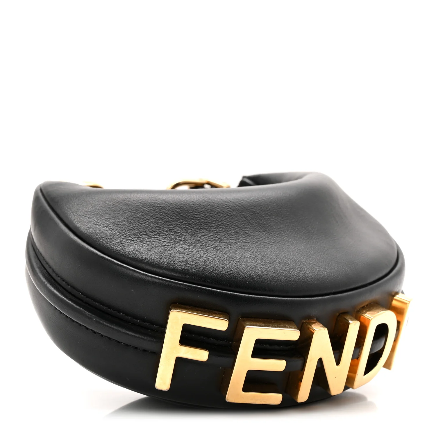 Vitello Grace Matte Nano Fendigraphy Hobo Charm Black - Image 4