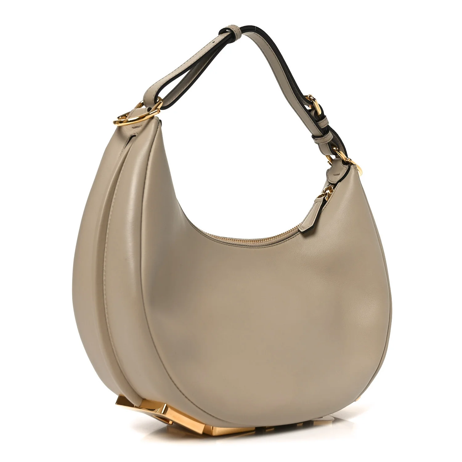 Vitello Grace Matte Small Fendigraphy Hobo Bag Nuvola - Image 2