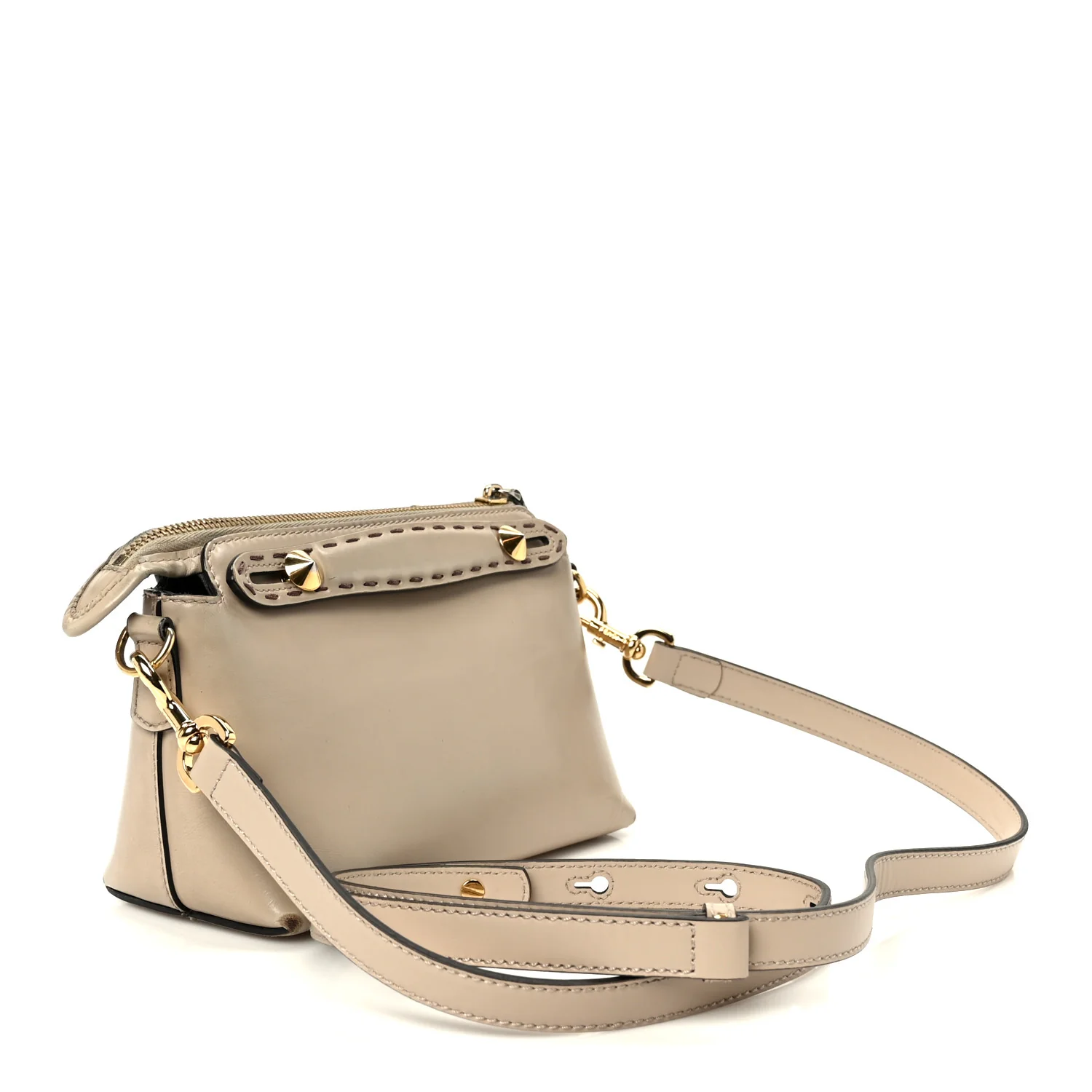 Vitello King Logo Embossed Mini By The Way Boston Bag Nuvola - Image 2