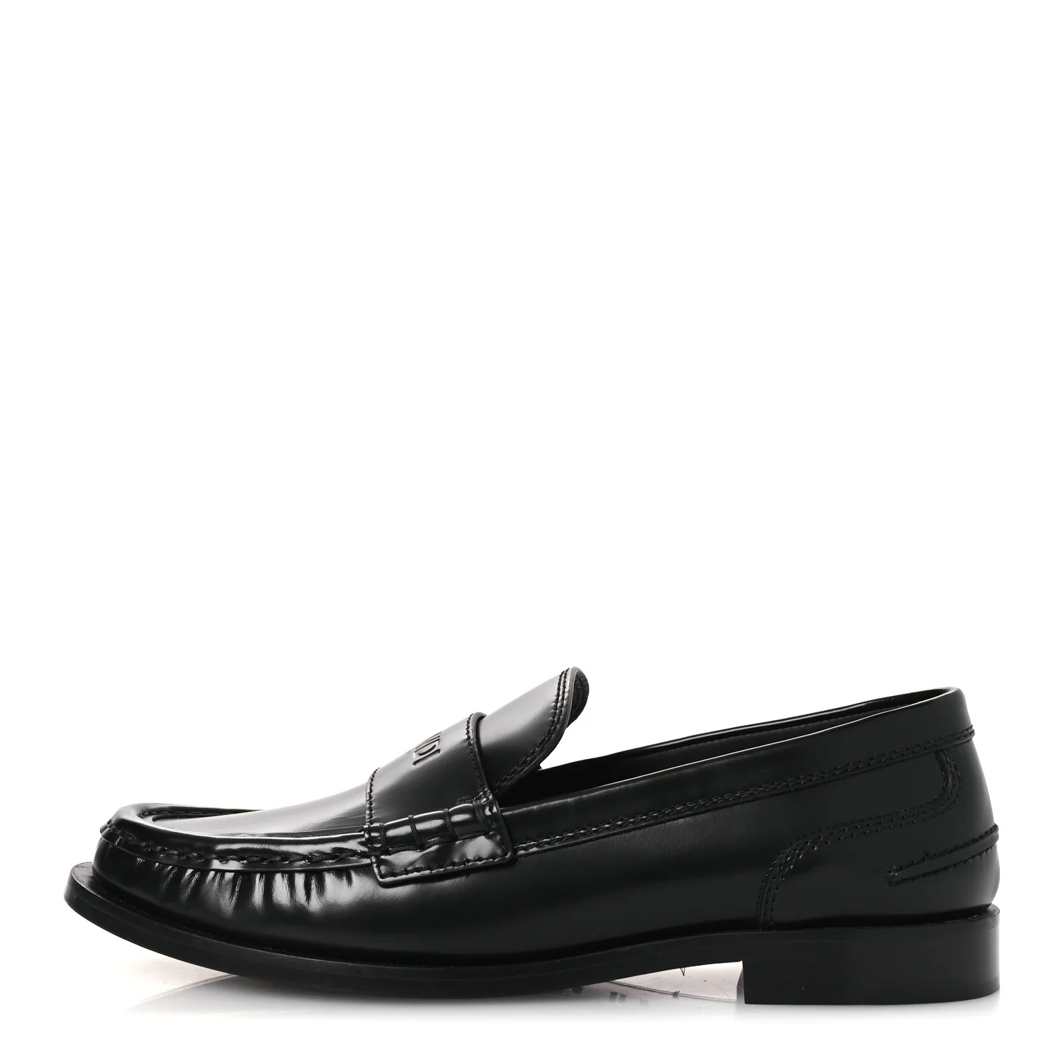 Vitello Logo Loafers 39.5 Black