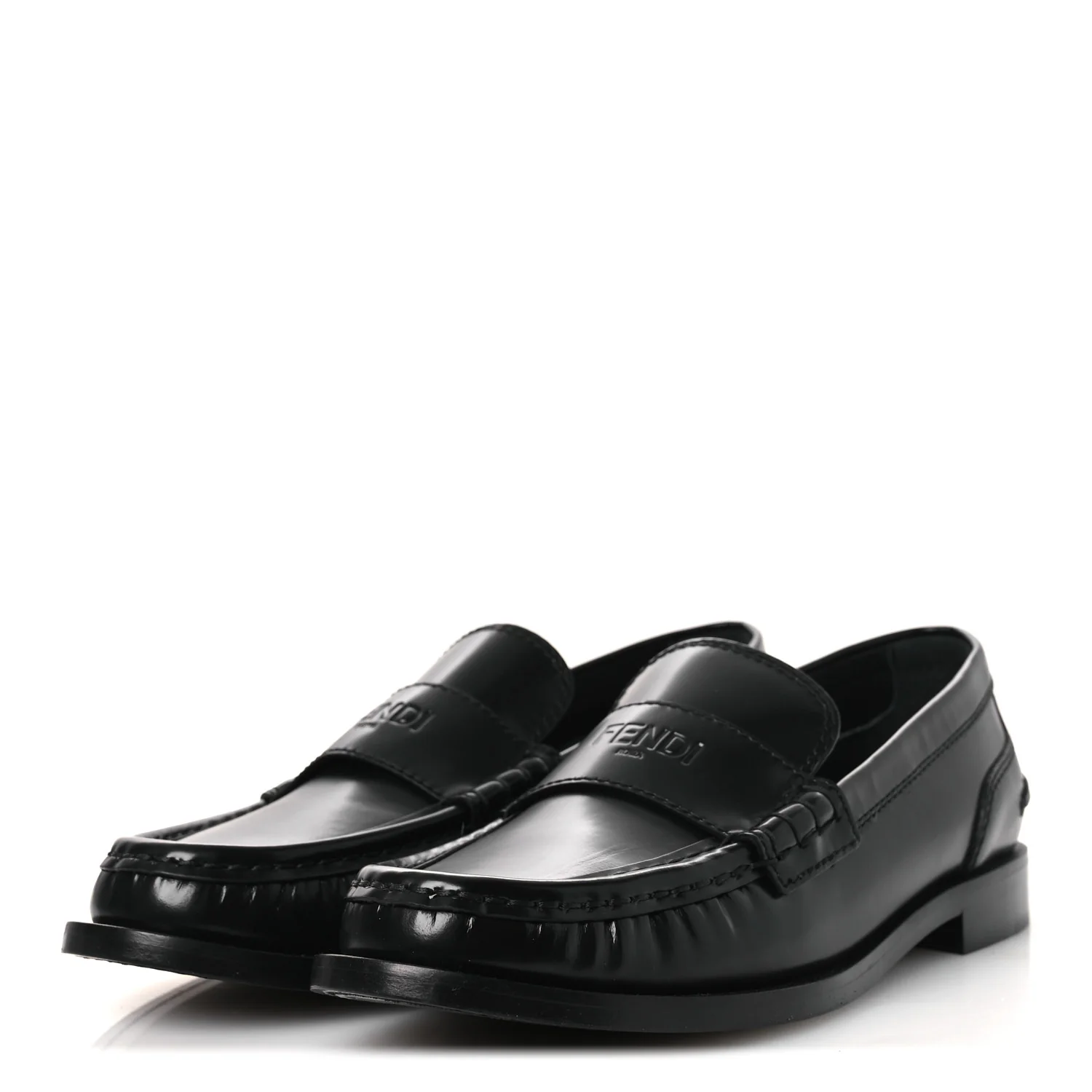 Vitello Logo Loafers 39.5 Black - Image 4