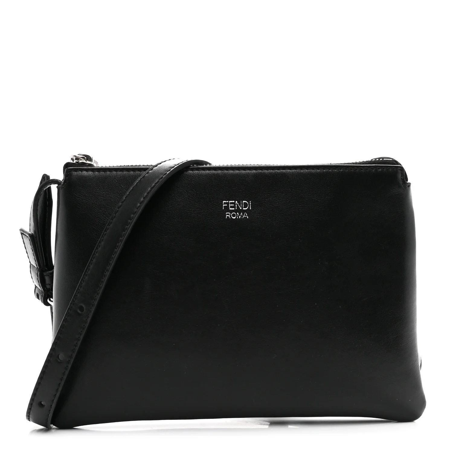 Vitello Mini Crossbody Pouch Black
