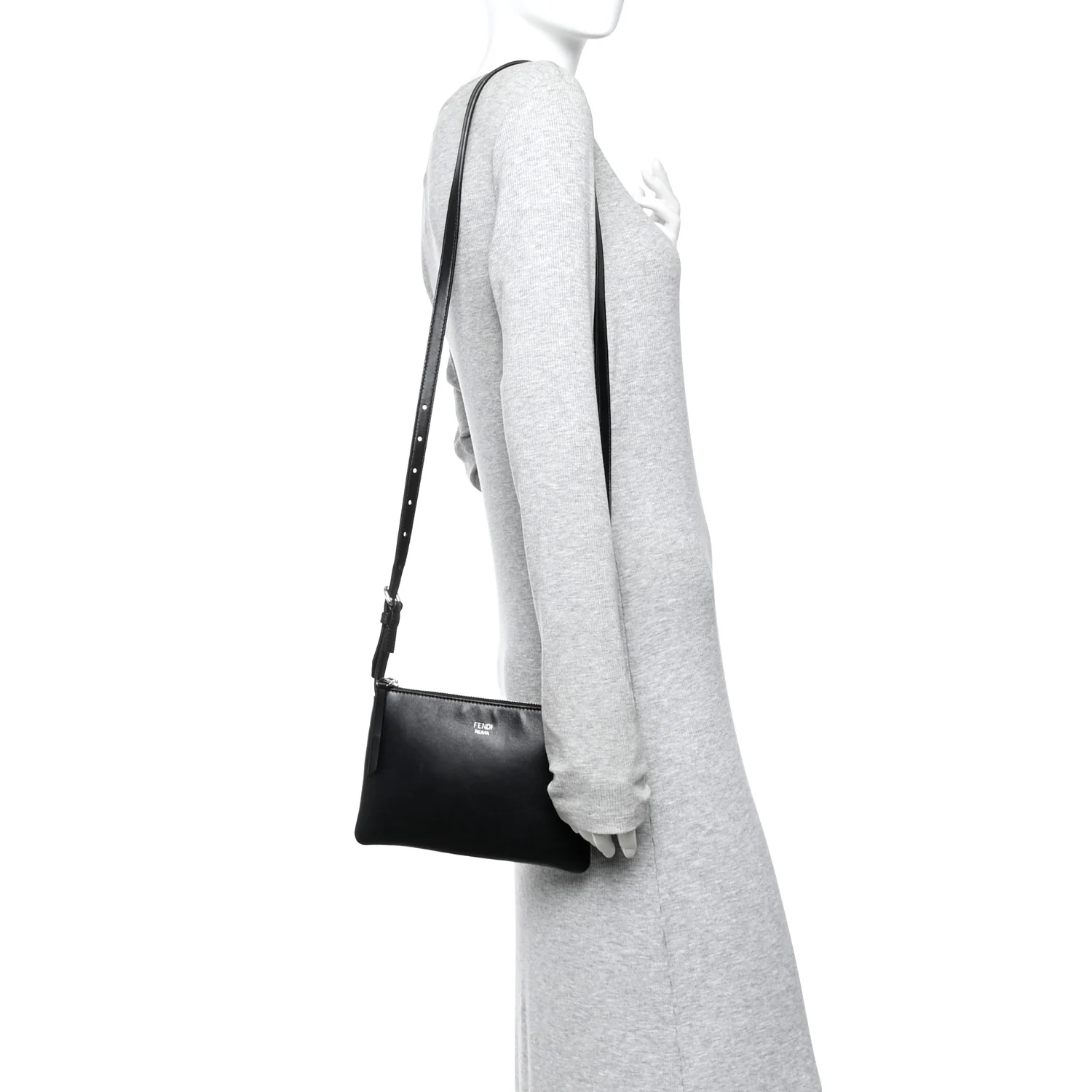 Vitello Mini Crossbody Pouch Black - Image 2