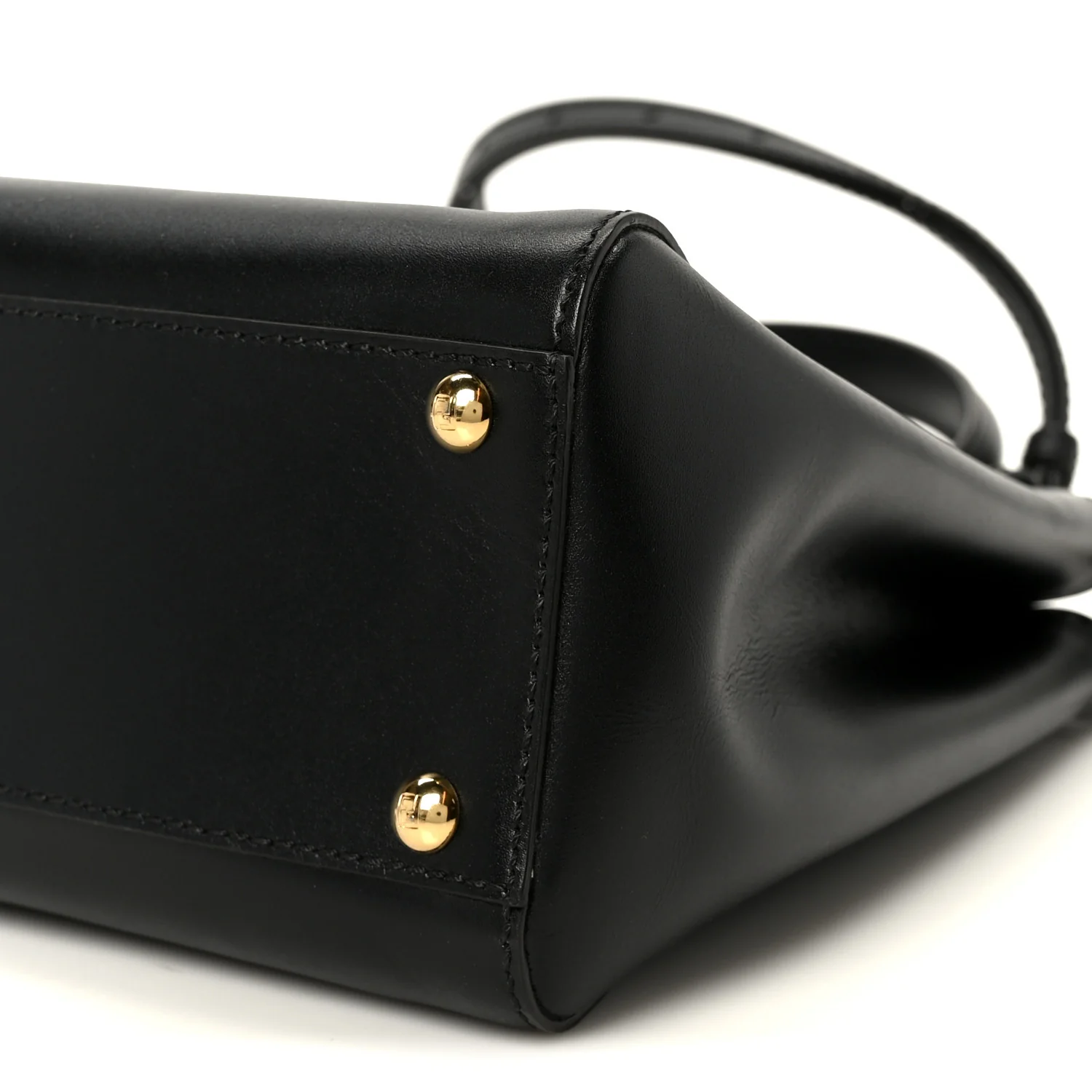 Vitello Morgan Fabric Jacquard Pequin Medium Peekaboo Iconic Satchel Black Tobacco - Image 11