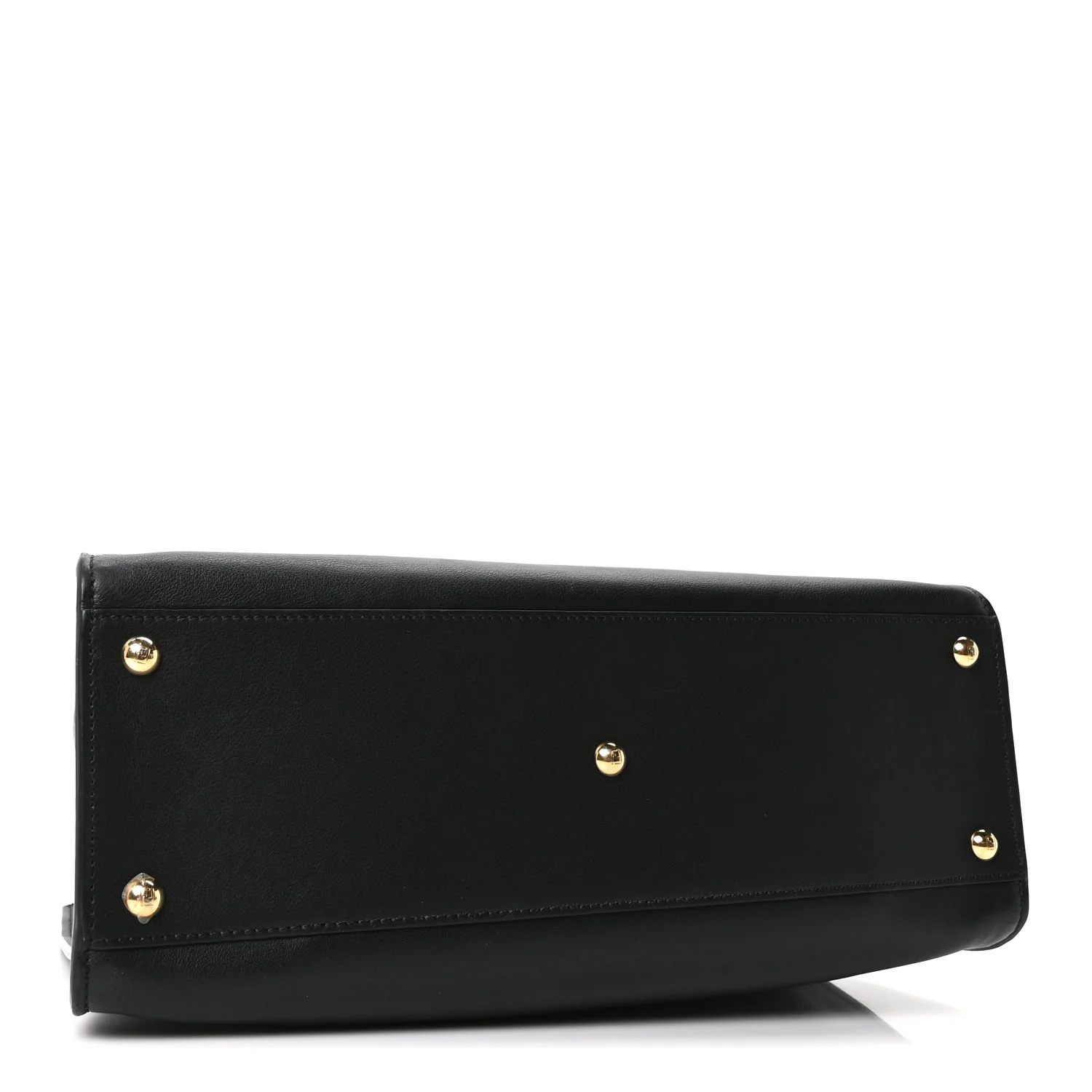 Vitello Seta Century Small Peekaboo X-Tote Black Brandy - Image 4