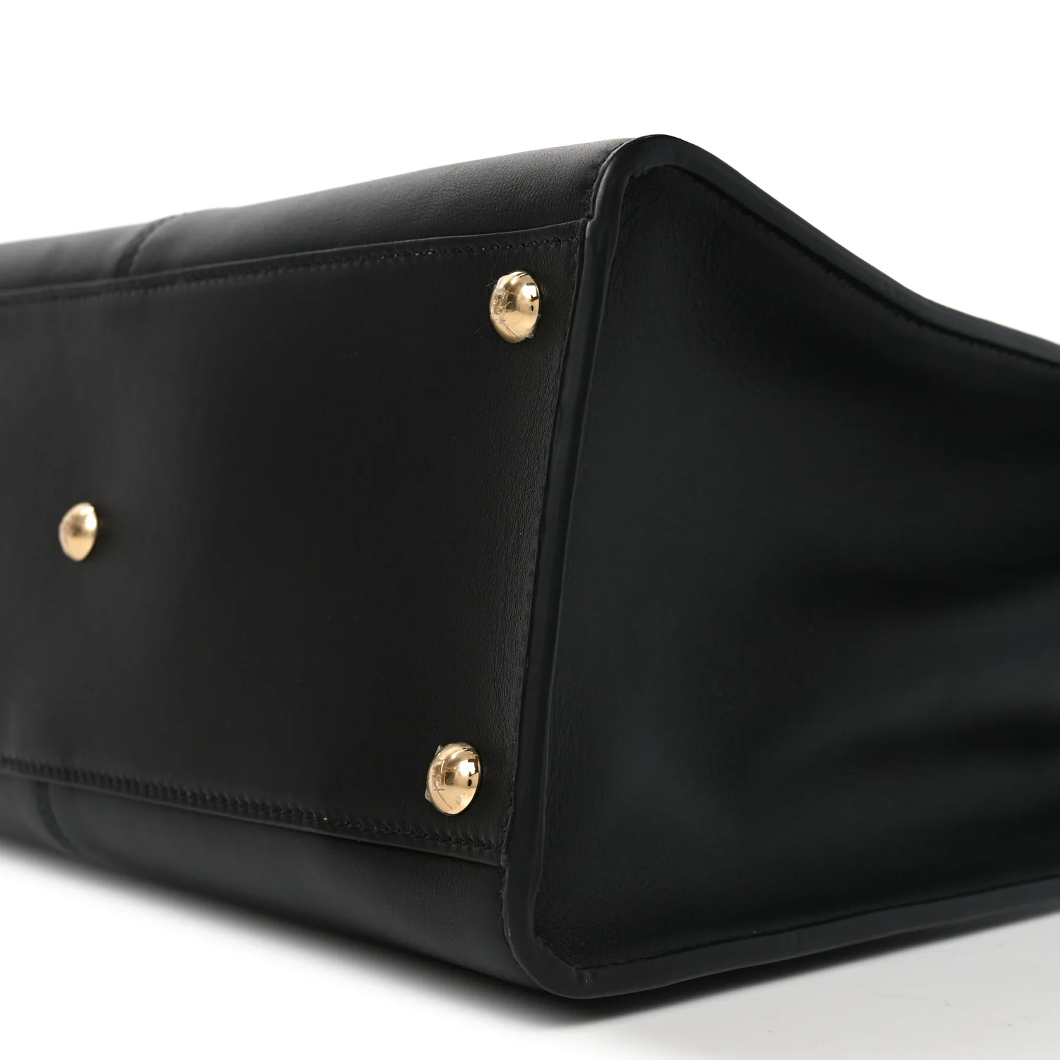 Vitello Seta Glazed Fabric FF 1974 Medium Peekaboo X-Lite Black Mogano Panna - Image 9