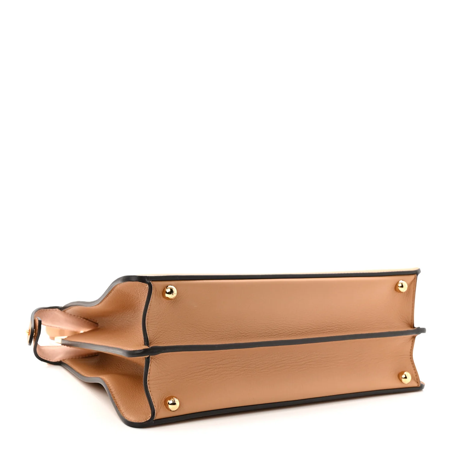 Vitello Seta Shiny Nappa Medium Peekaboo I SEE U Satchel Miele Scuro Light Rose - Image 3