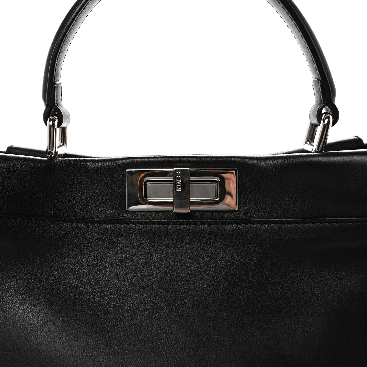 Vitello Seta Snakeskin Crocodile Monster Eyes Medium Peekaboo Iconic Satchel Black Girasole - Image 6
