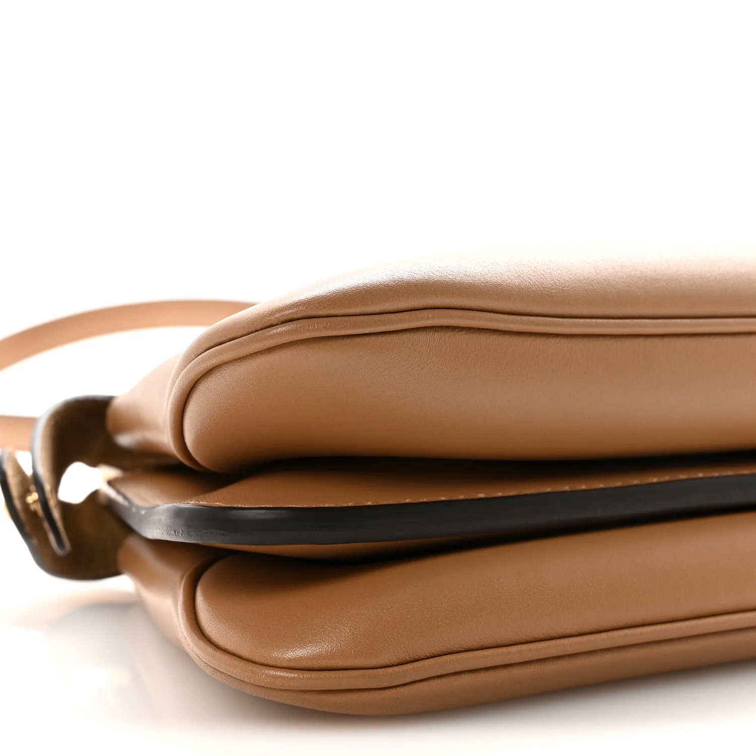 Vitello Small Soft Peekaboo Satchel Cappuccino - Image 8