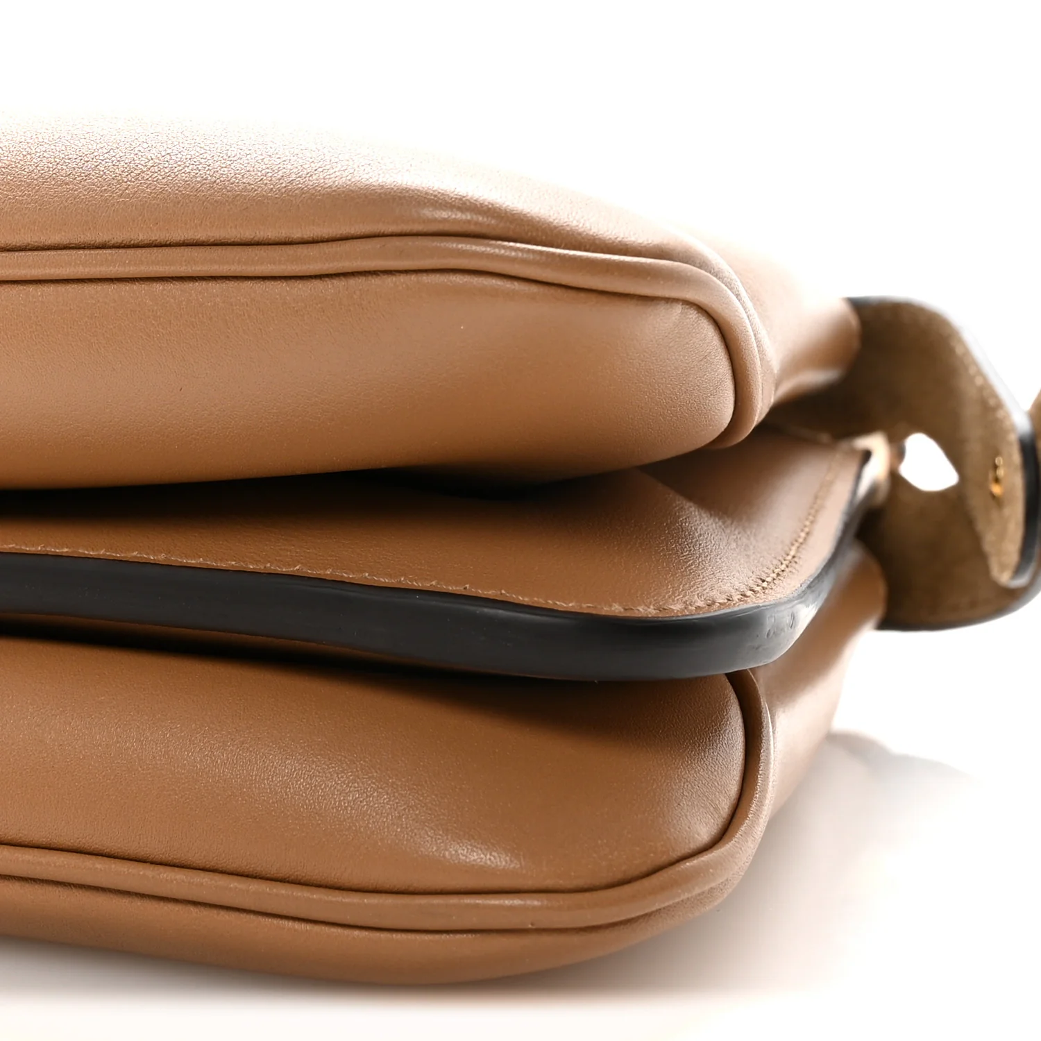 Vitello Small Soft Peekaboo Satchel Cappuccino - Image 9