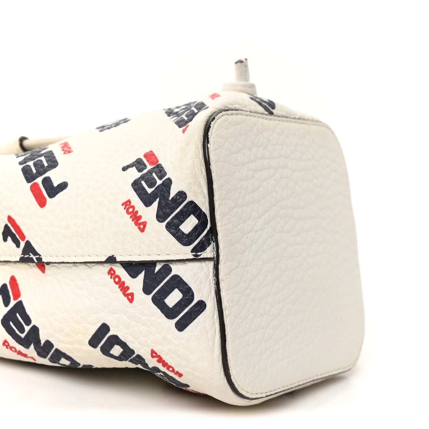 X FILA Vitello F is Fendi Mania Mini Mon Tresor Bucket Bag White - Image 9